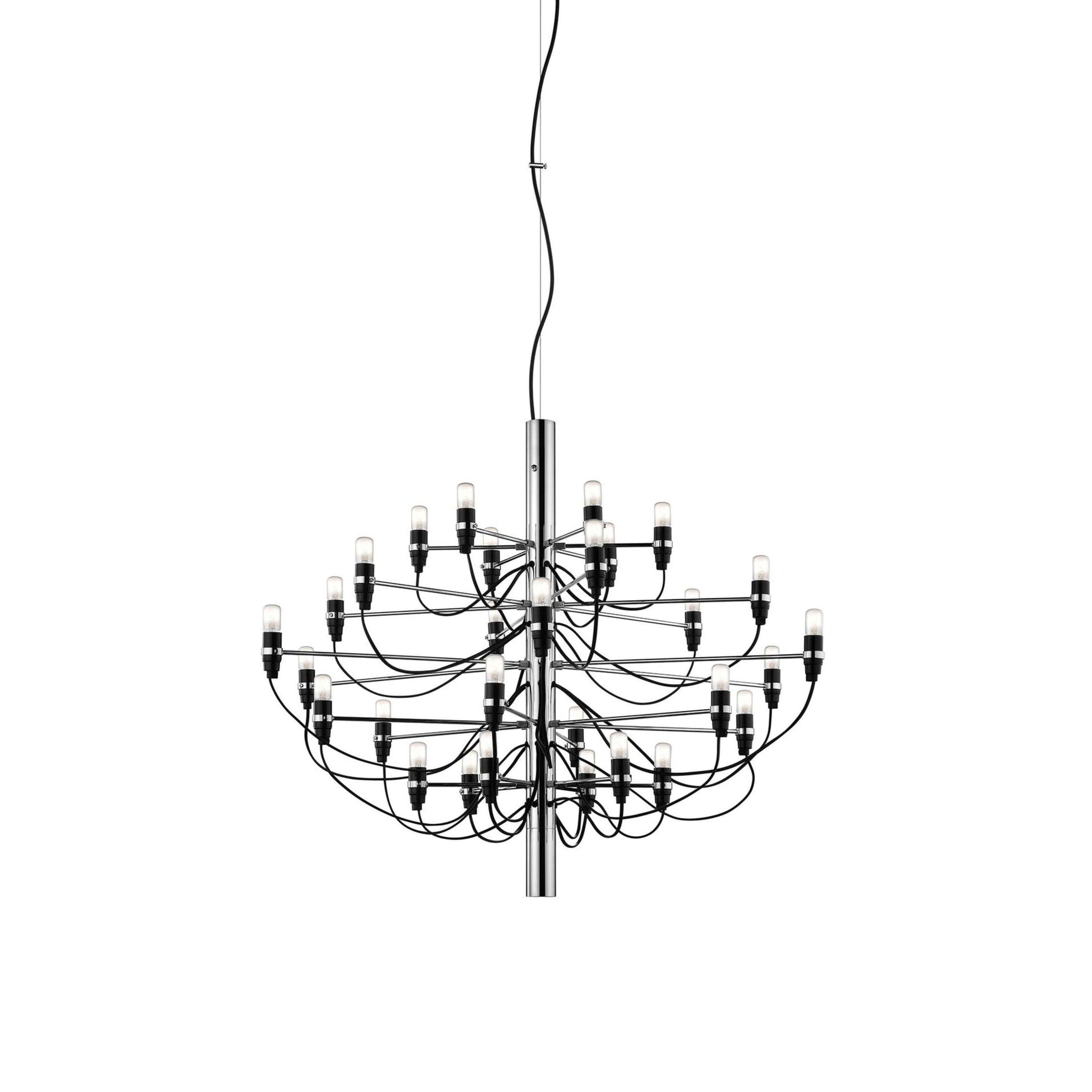 Żyrandol 2097 chromowany Flos M mleczny Eye on Design