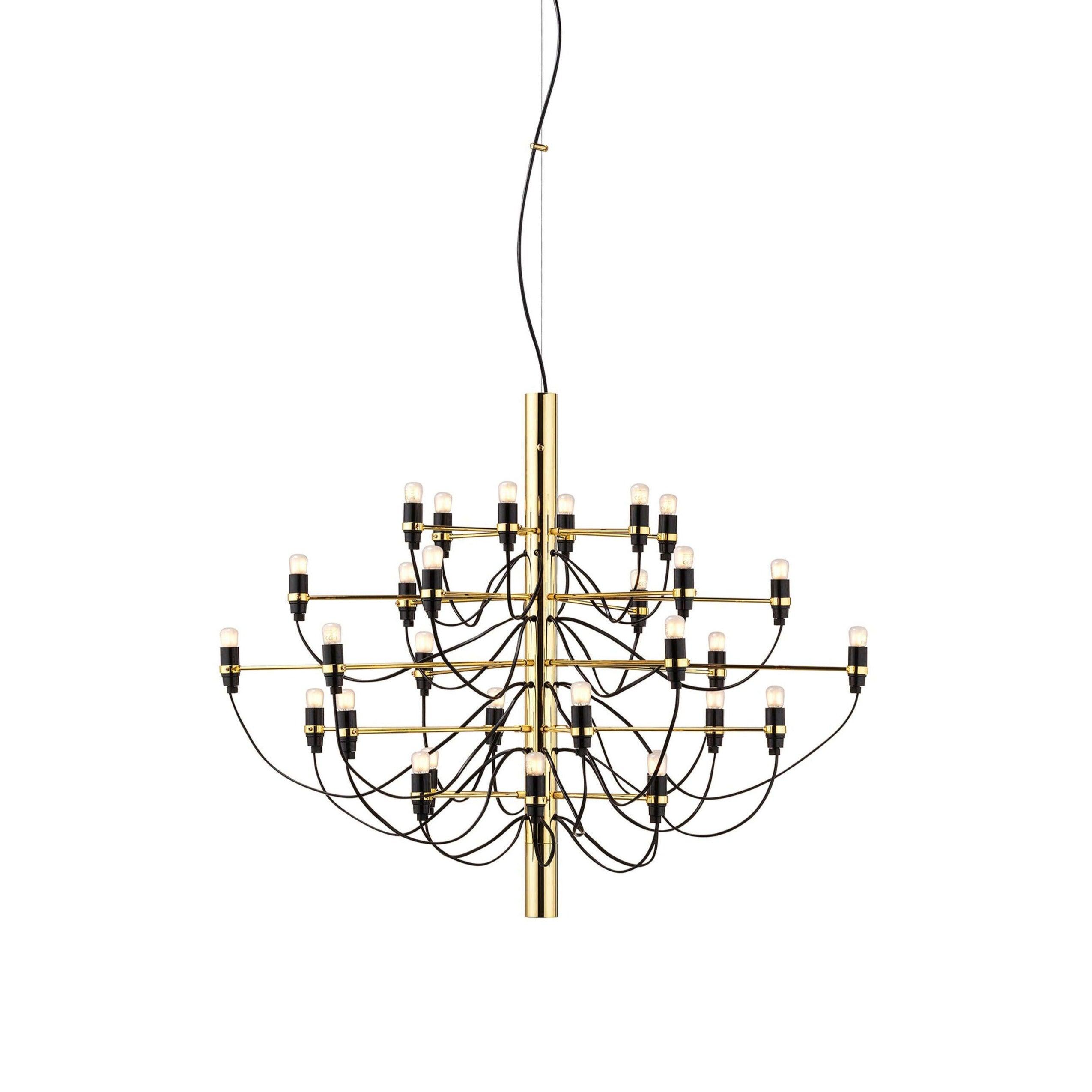 Żyrandol 2097 mosiężny Flos M mleczny Eye on Design