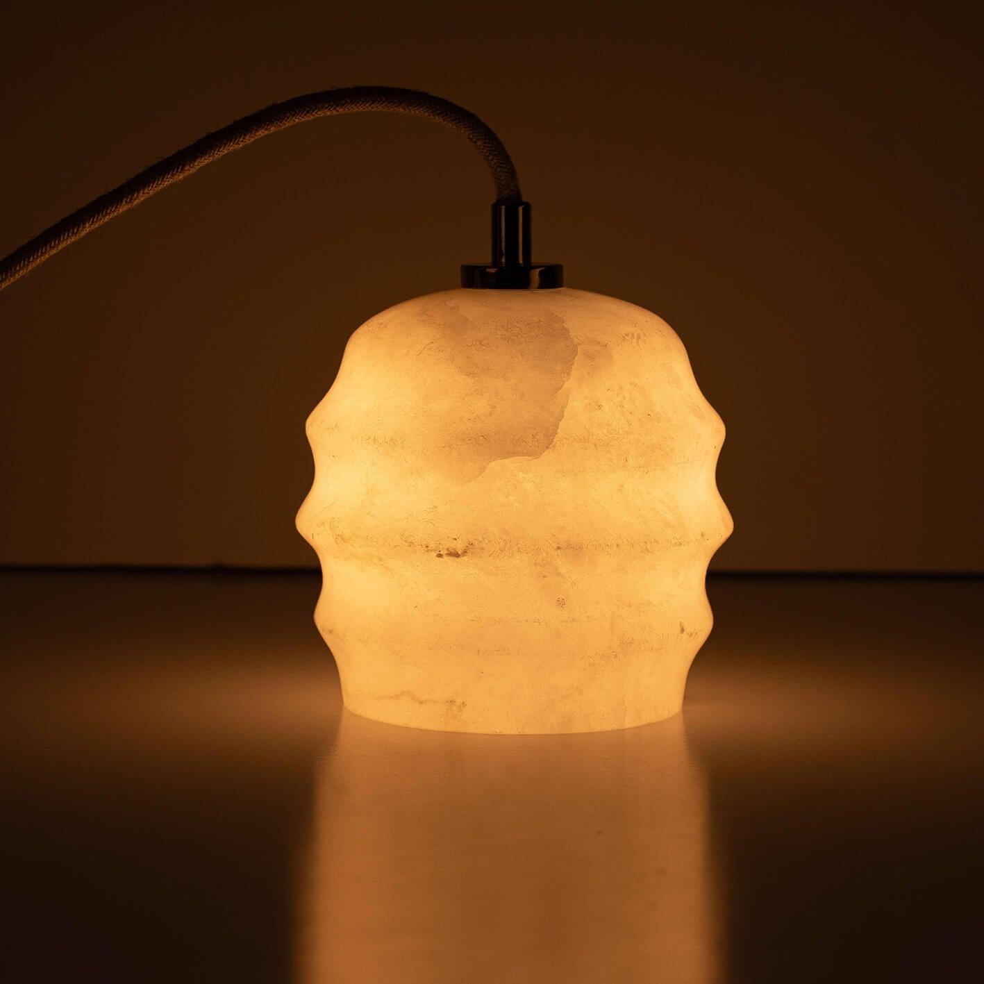 Żyrandol alabastrowy KALLIOPE nikiel Embassy Interiors Eye on Design