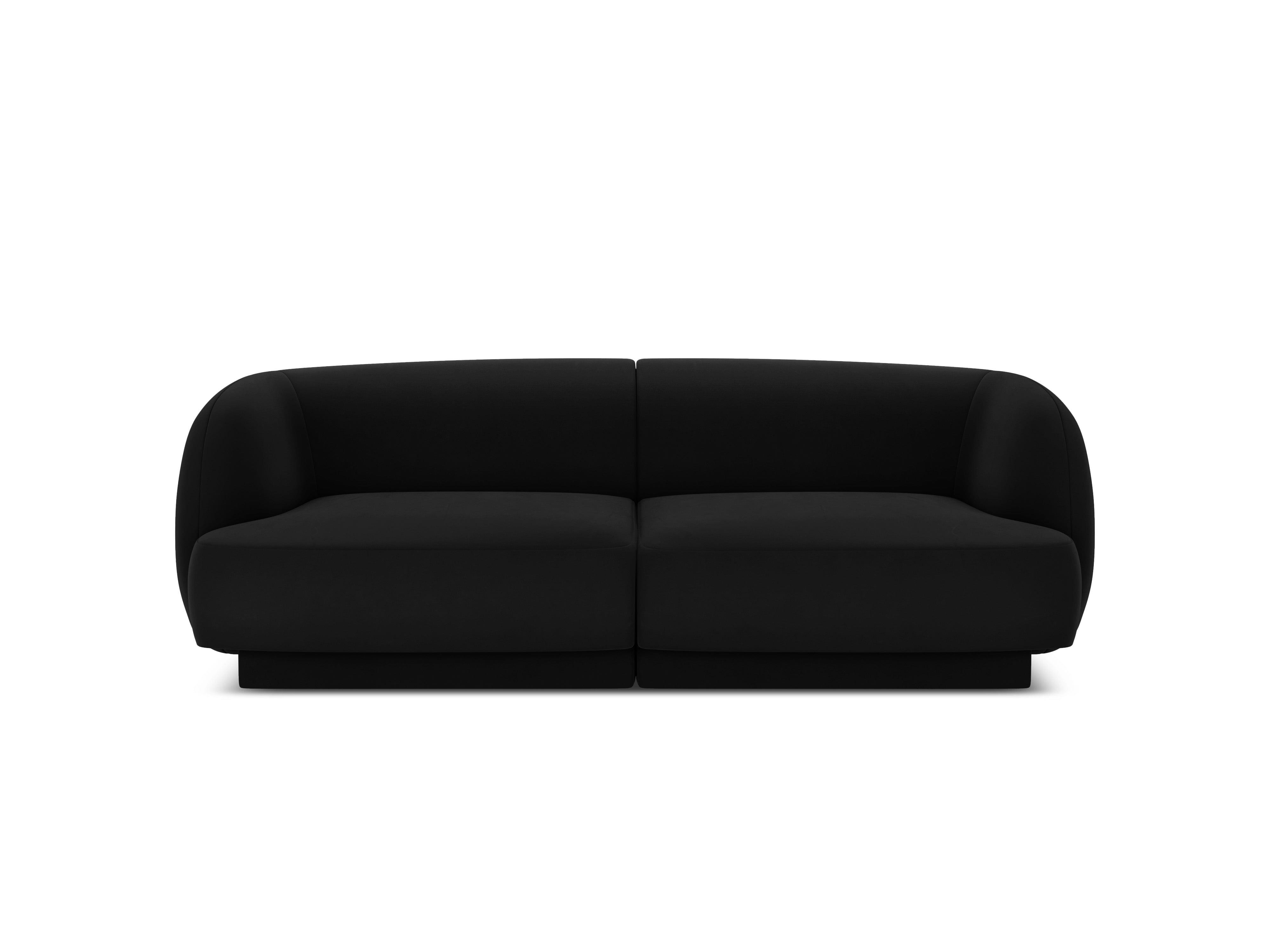 Sofa aksamitna 2-osobowa MILEY czarny Micadoni Eye on Design