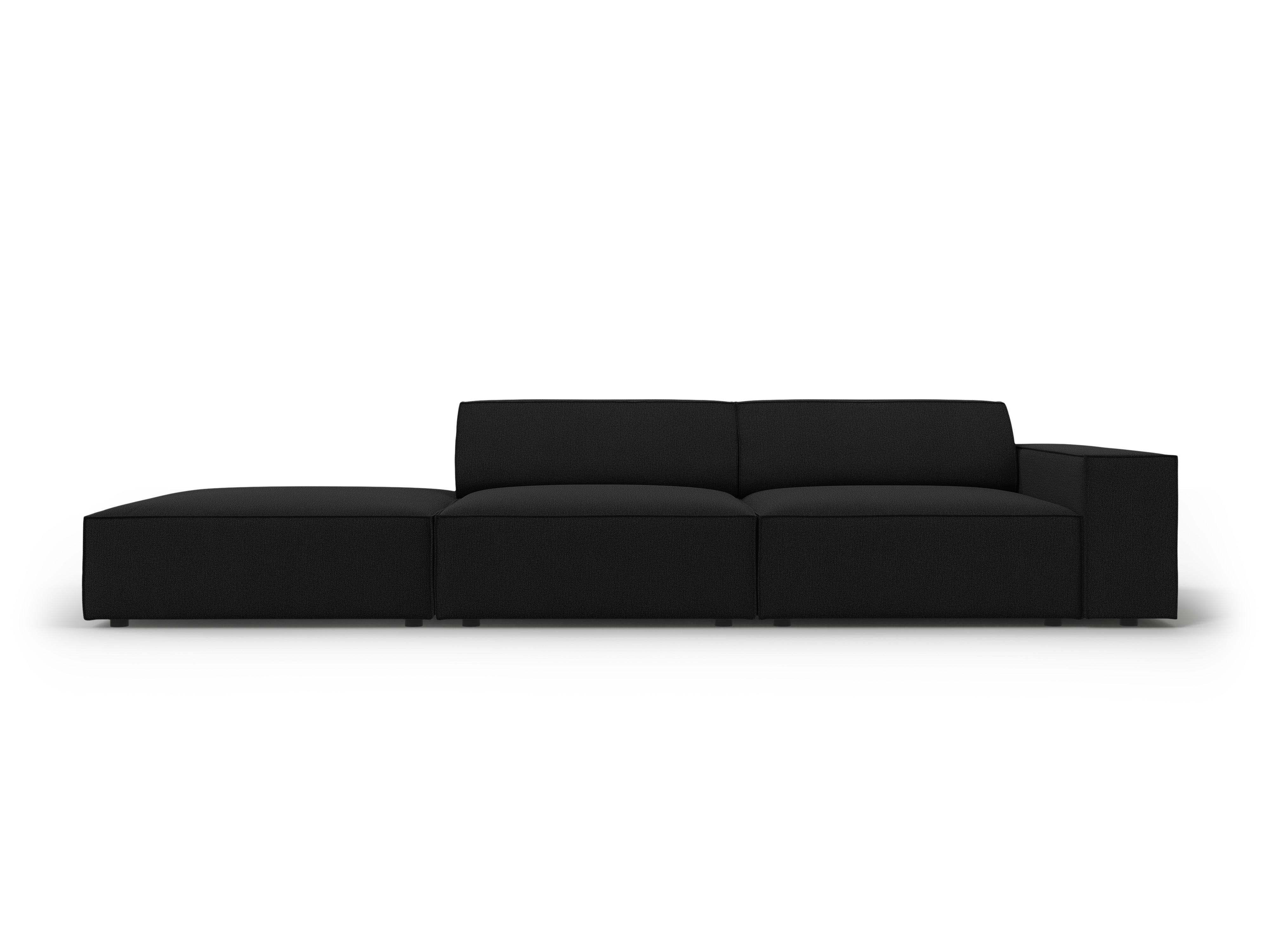 Sofa lewostronna 3-osobowa JODIE czarny Micadoni Eye on Design