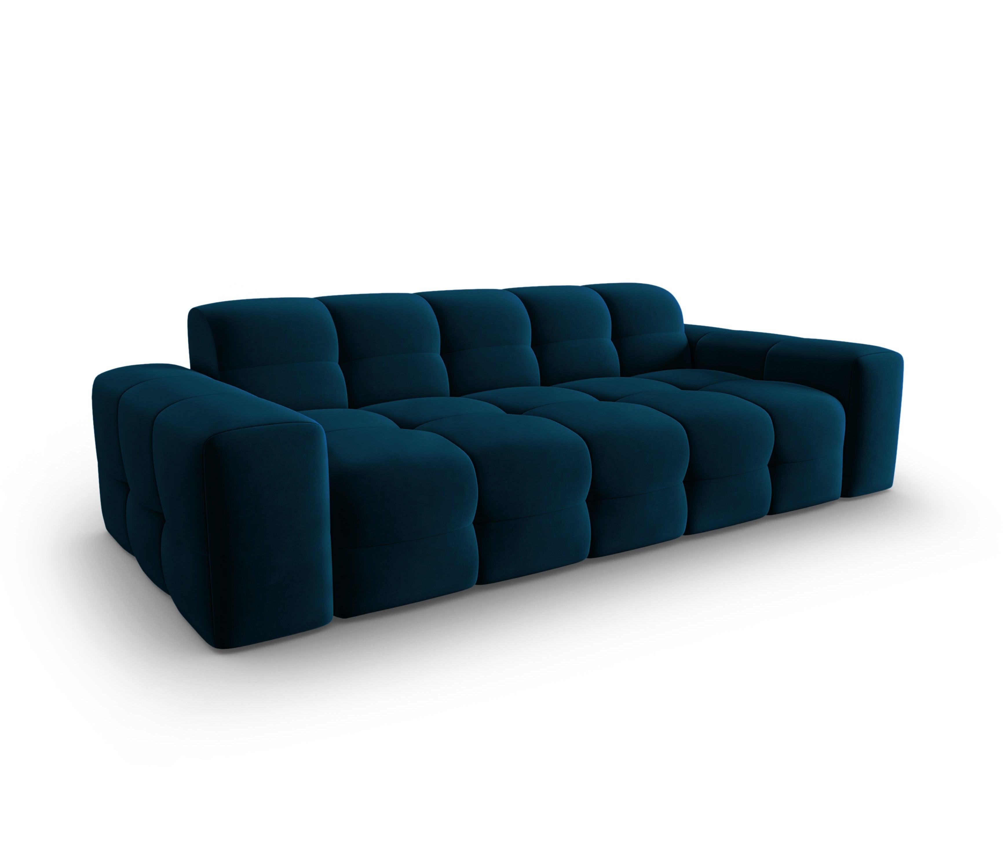 Sofa aksamitna 3-osobowa KENDAL granatowy Micadoni Eye on Design