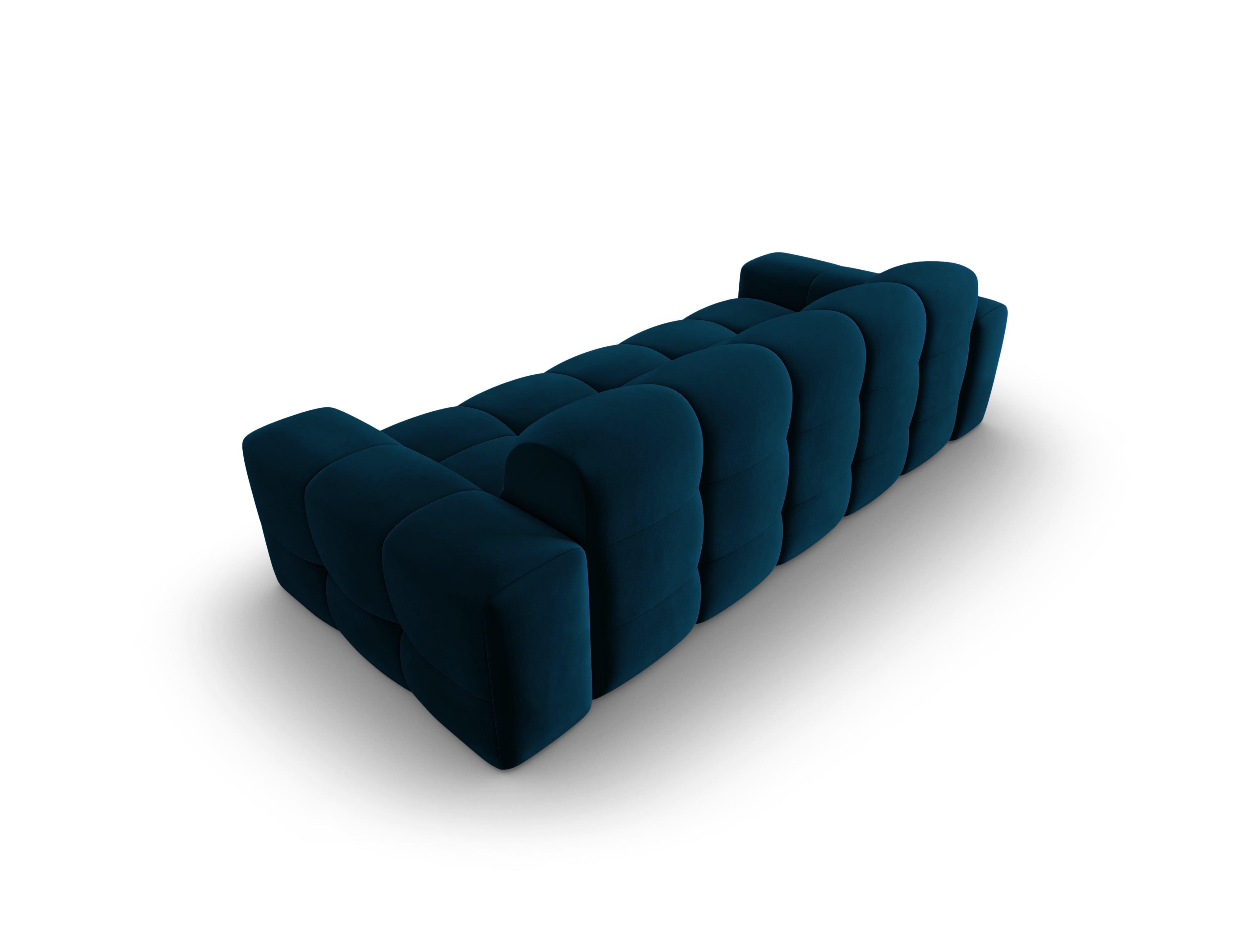 Sofa aksamitna 3-osobowa KENDAL granatowy Micadoni Eye on Design