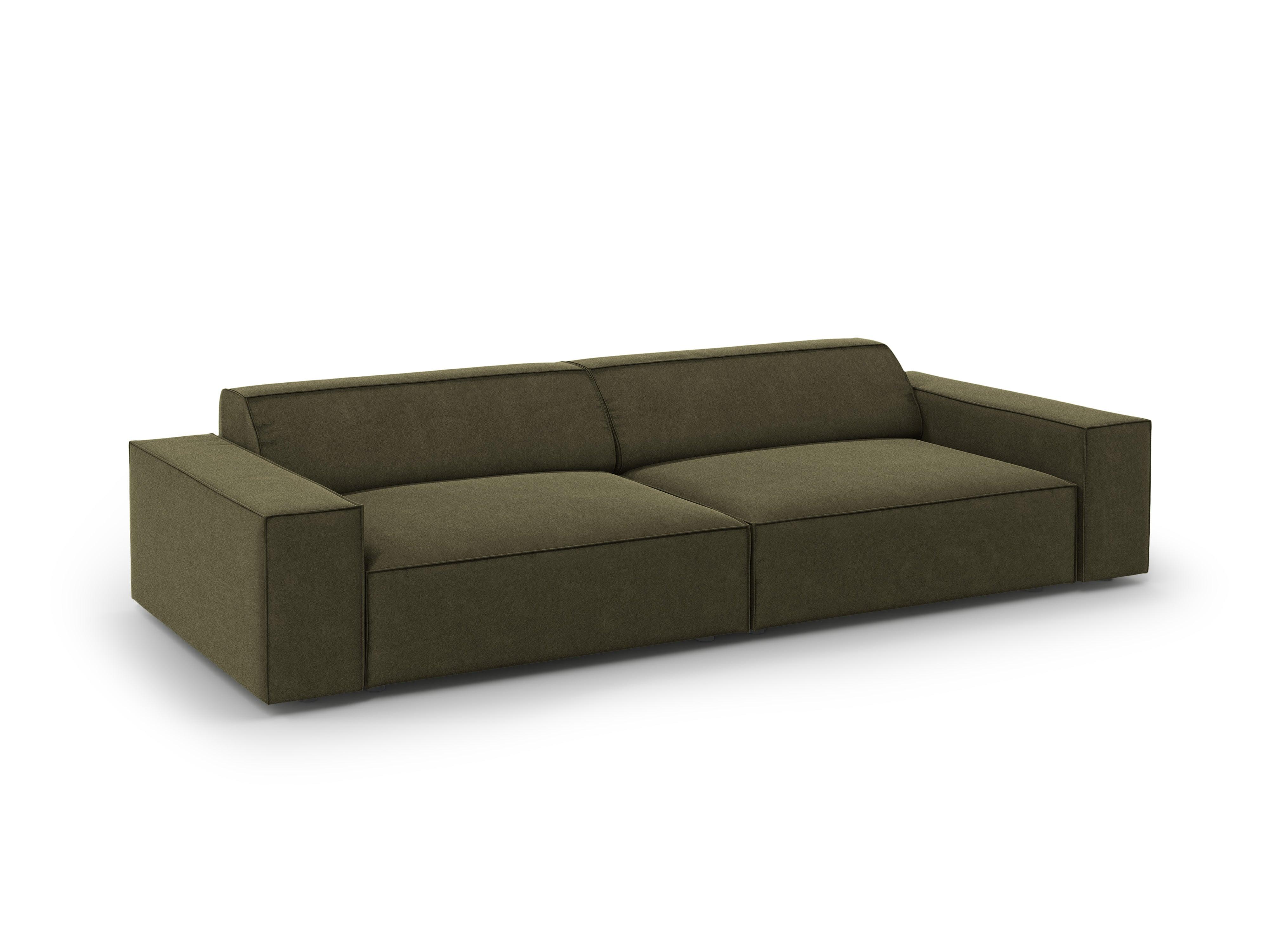 Sofa aksamitna 3-osobowa JODIE zielony Micadoni Eye on Design