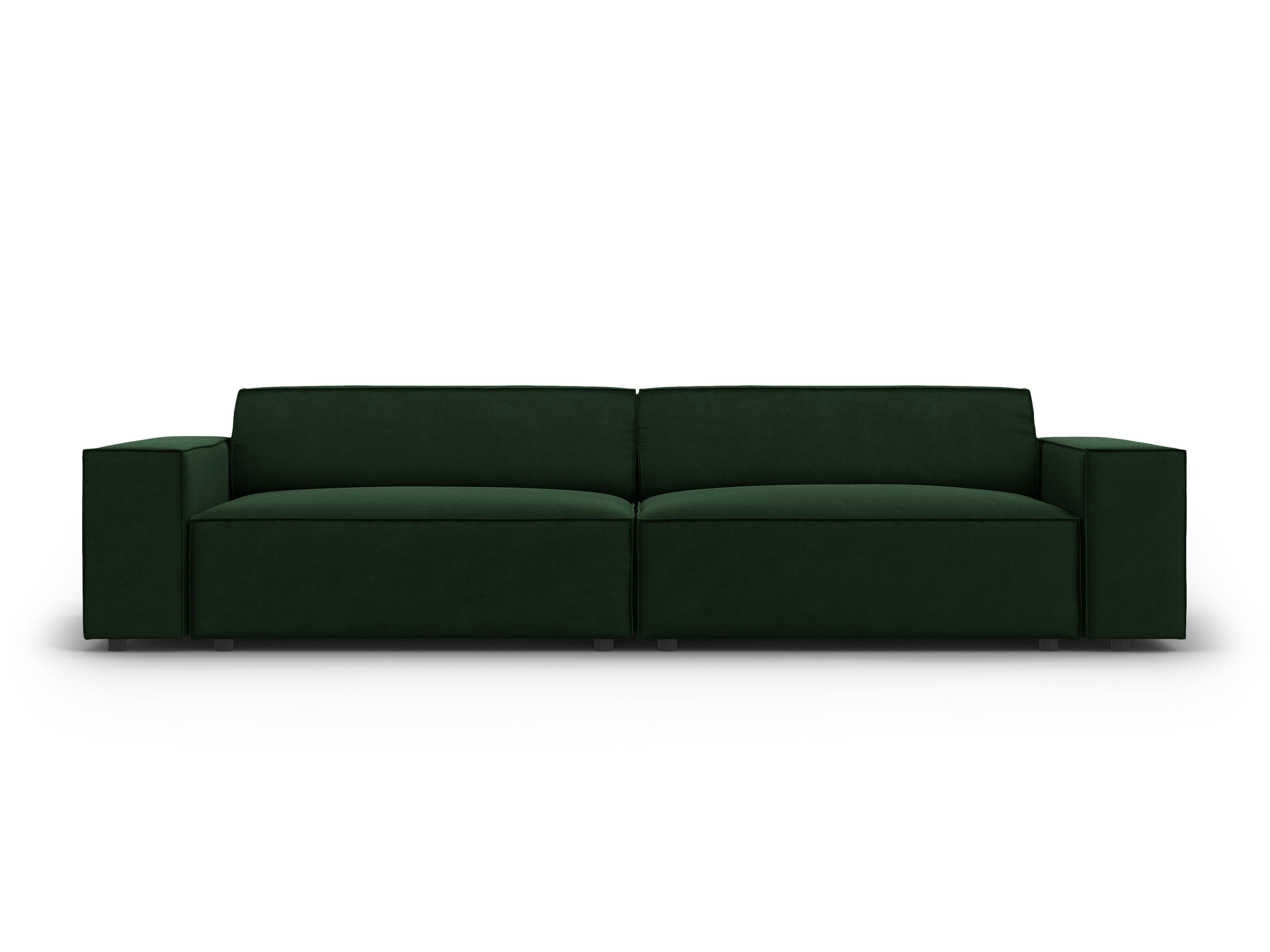 Sofa aksamitna 3-osobowa JODIE butelkowa zieleń Micadoni Eye on Design