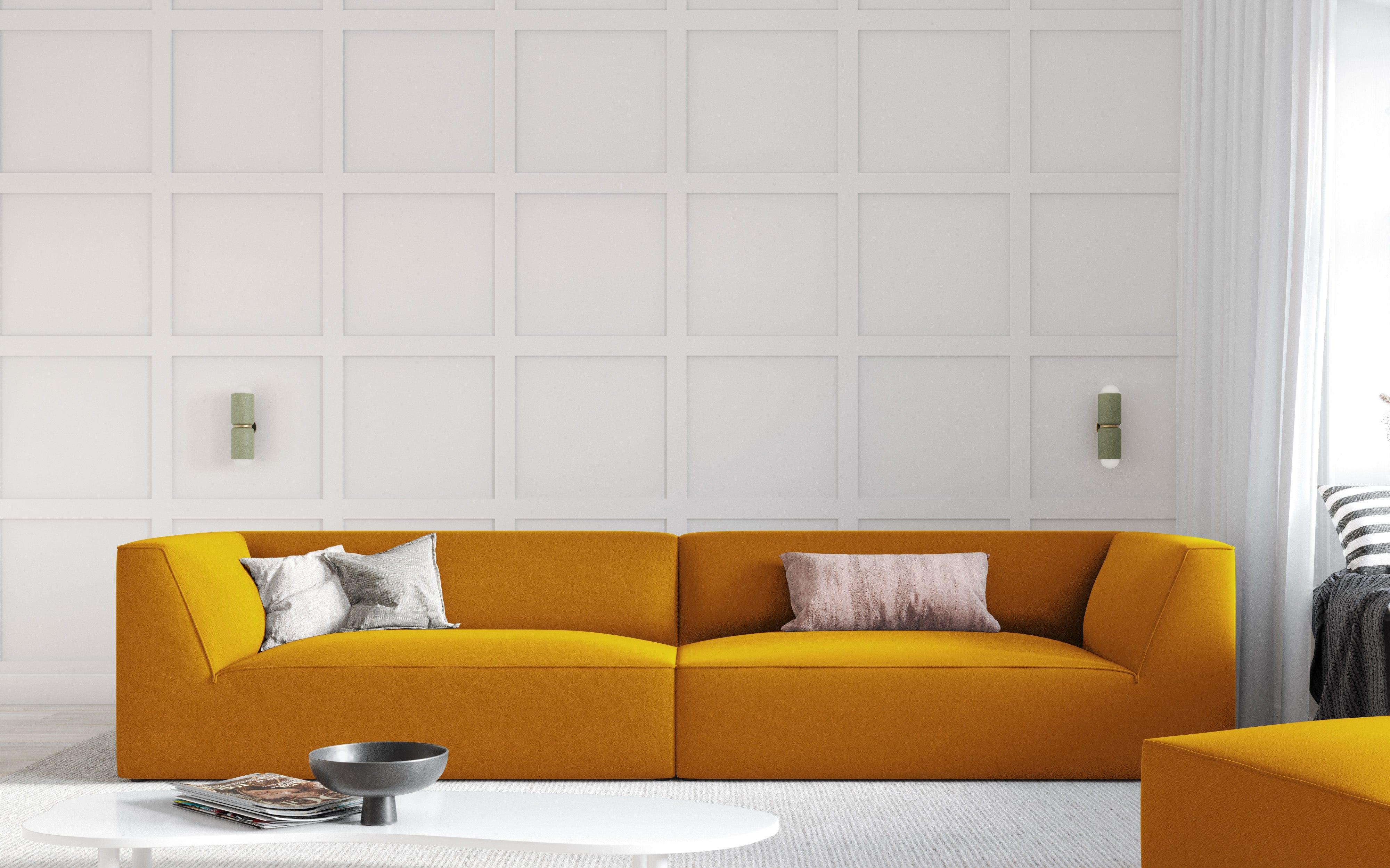 Sofa aksamitna RUBY żółty Micadoni Eye on Design