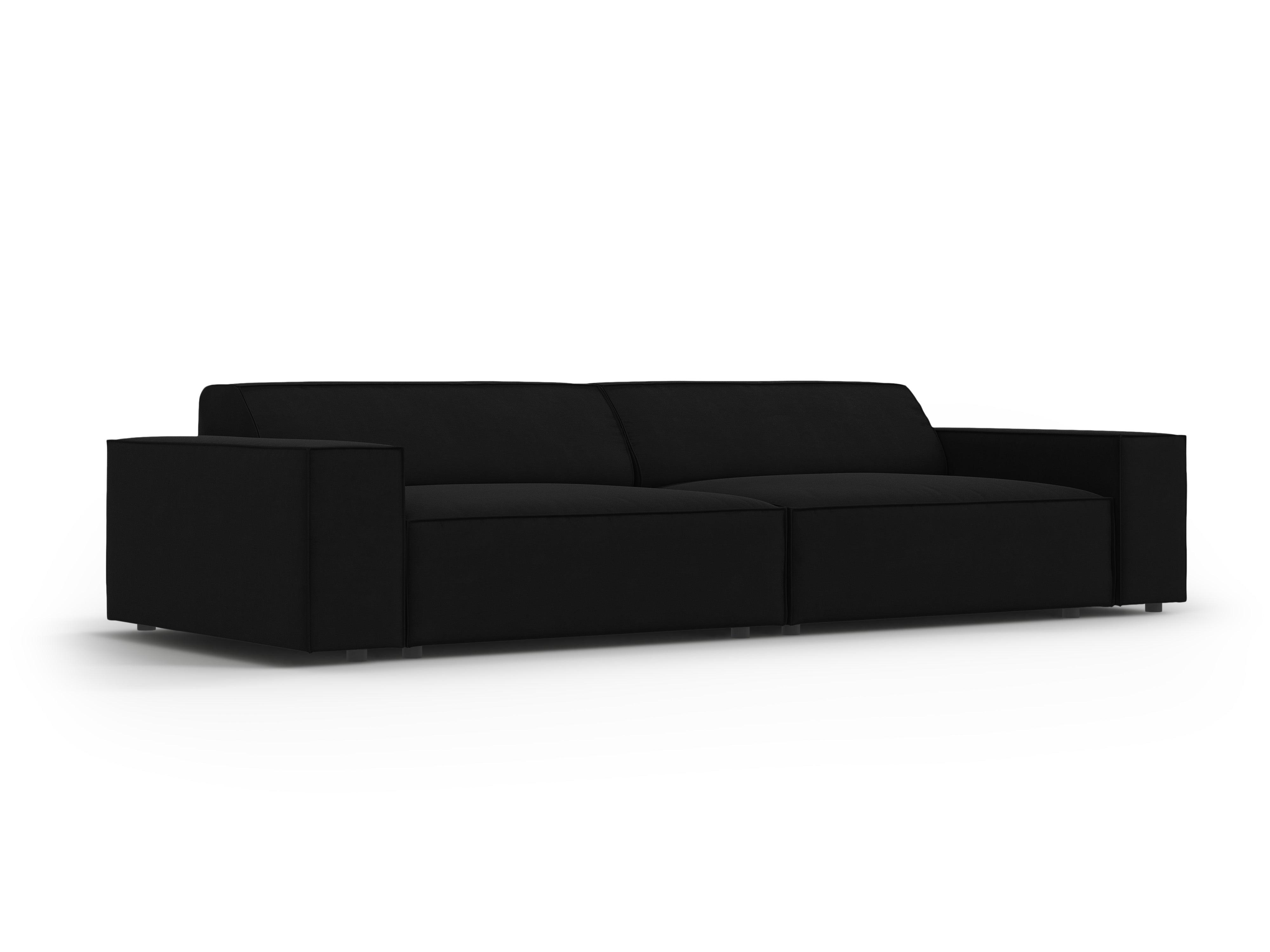 Sofa aksamitna 4-osobowa JODIE czarny Micadoni Eye on Design