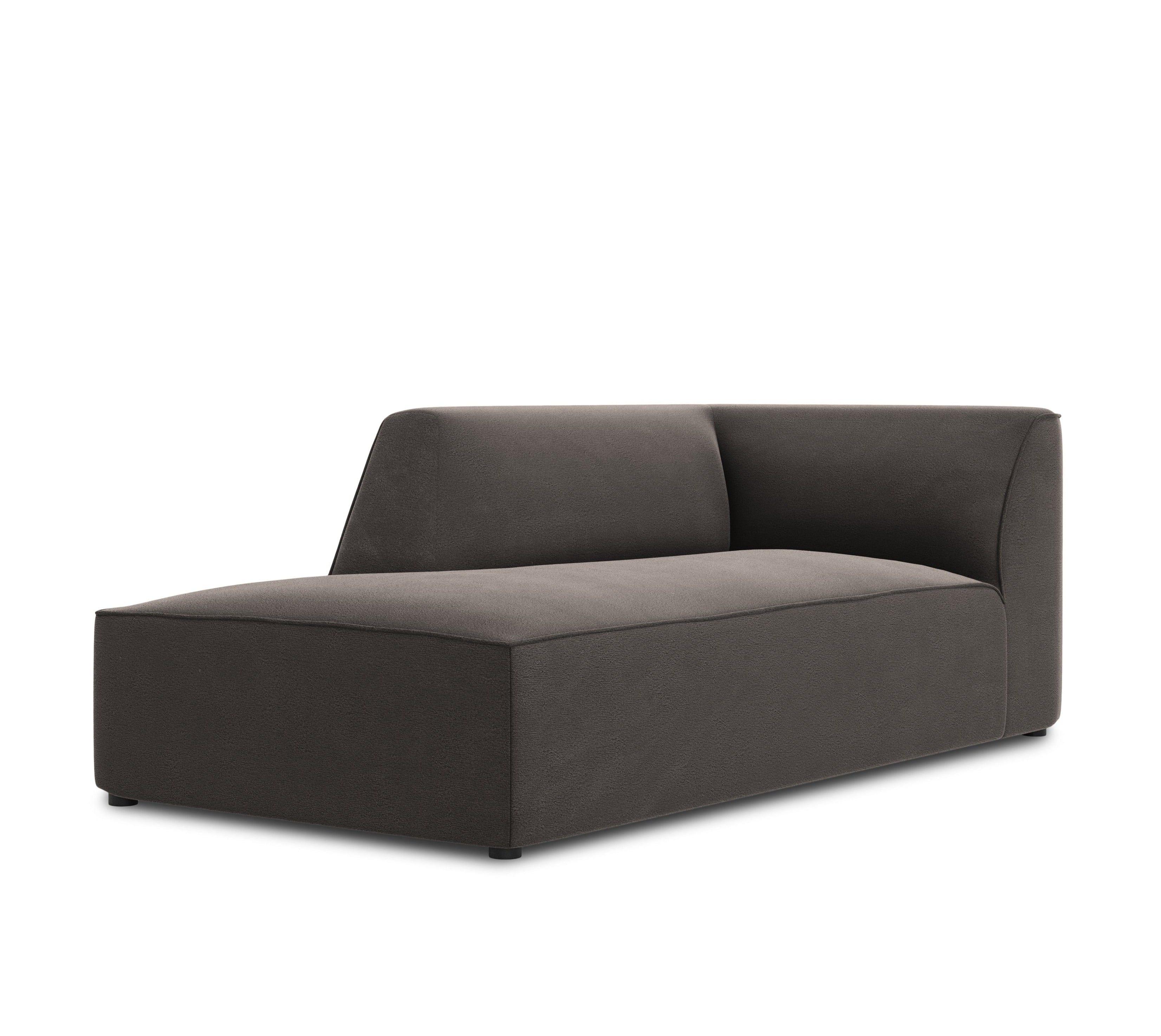 Szezlong aksamitny lewostronny RUBY ciemnoszary Micadoni Eye on Design