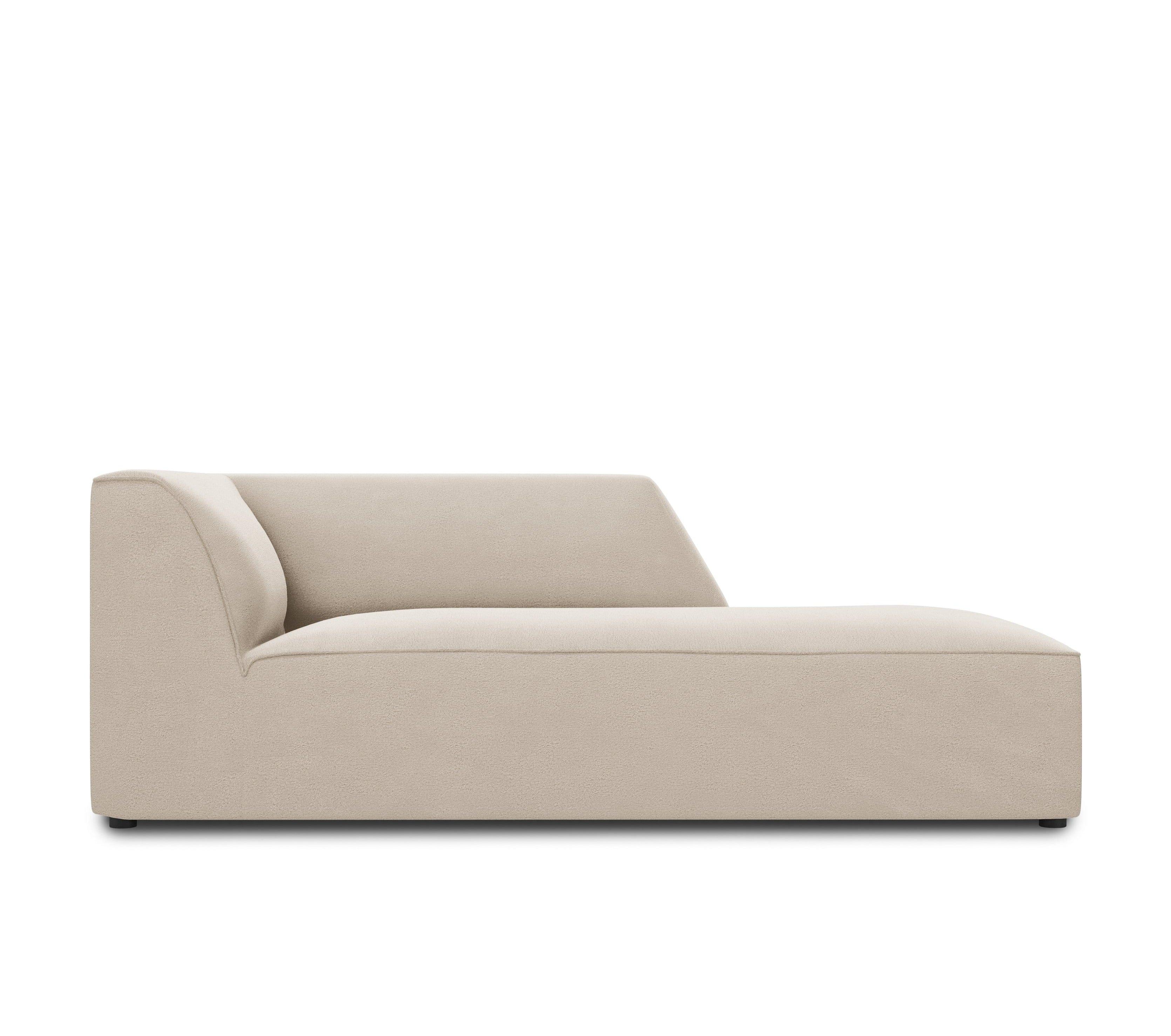 Szezlong aksamitny prawostronny RUBY beżowy Micadoni Eye on Design