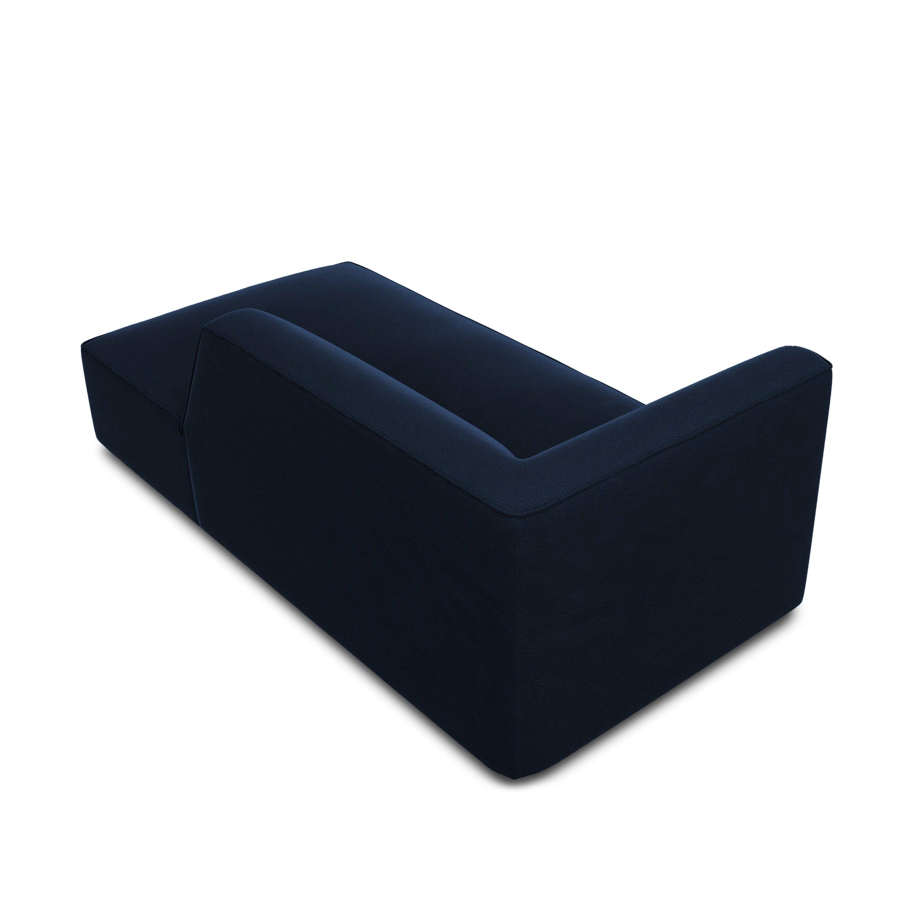 Szezlong aksamitny prawostronny RUBY granat królewski Micadoni Eye on Design