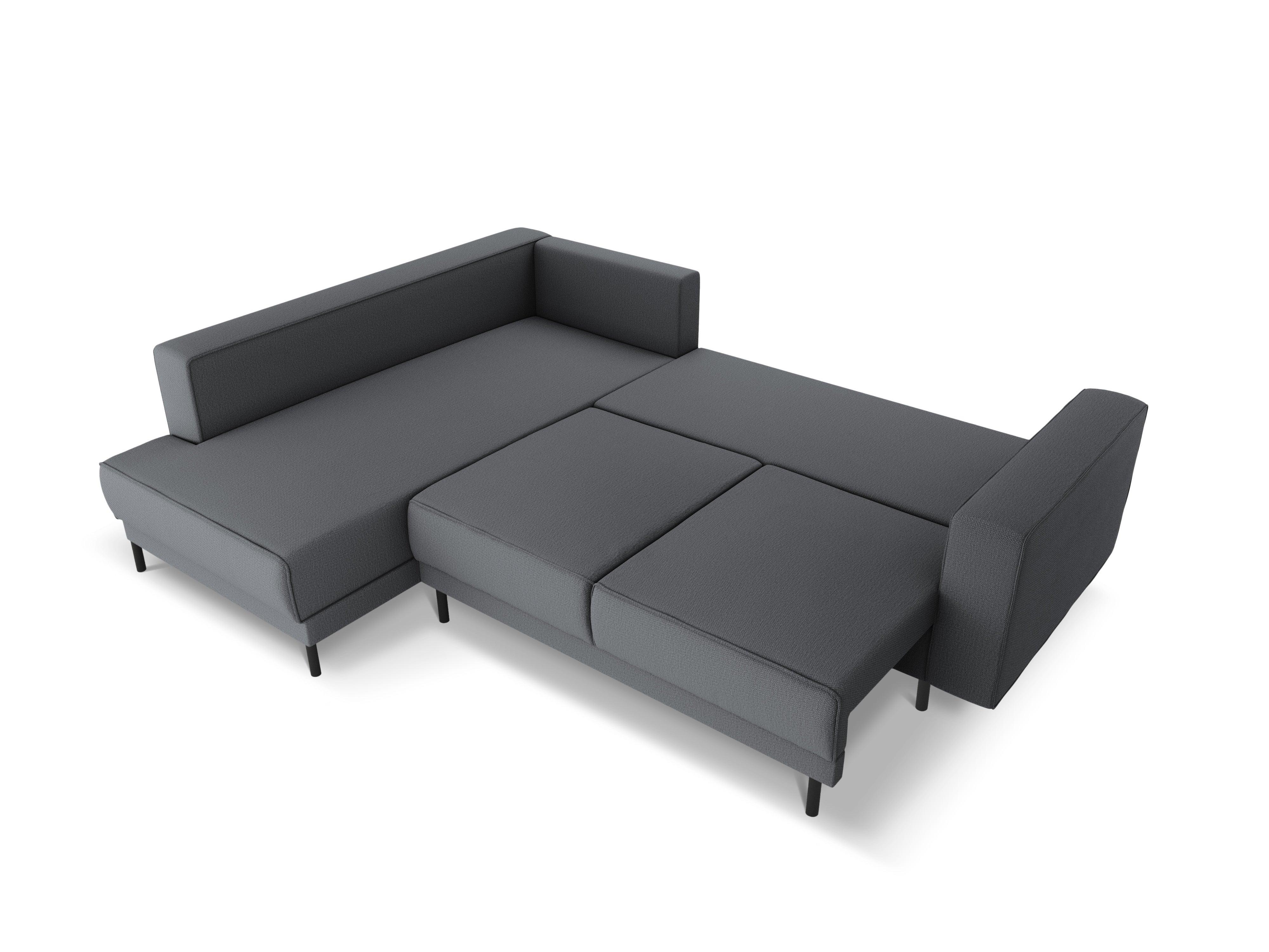 Narożnik lewostronny z funkcją spania CARO ciemnoszary Micadoni Eye on Design