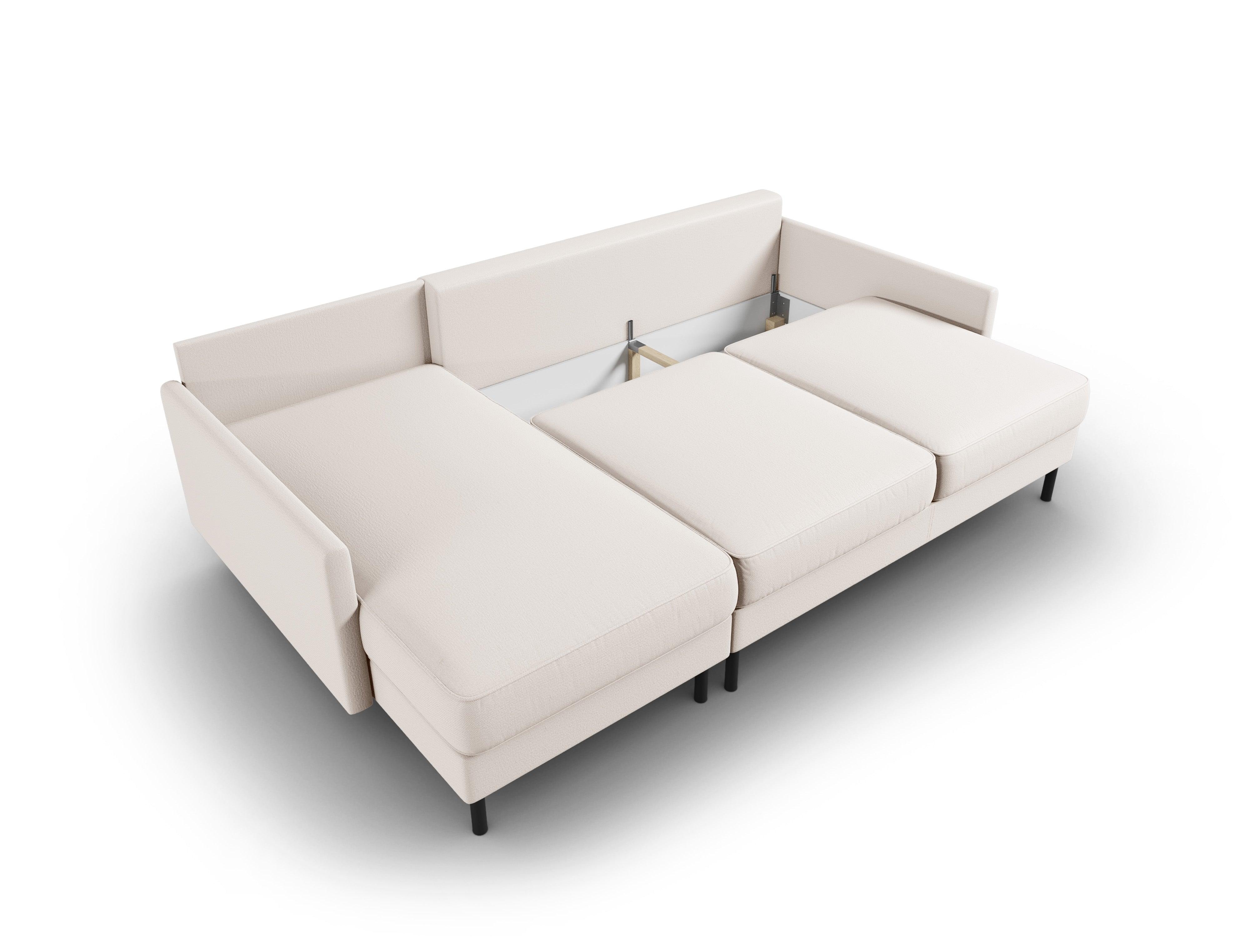 Narożnik lewostronny z funkcją spania SCOTT jasnobeżowy Micadoni Eye on Design