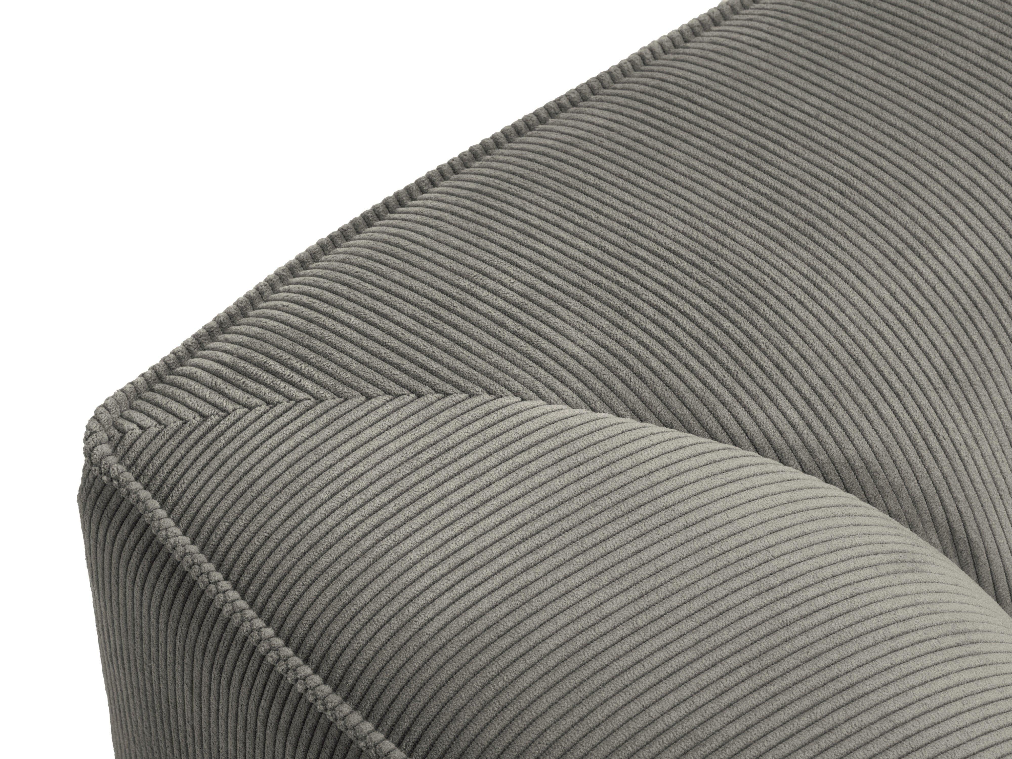 Sofa narożna sztruksowa lewostronna RUBY jasnoszary Micadoni Eye on Design