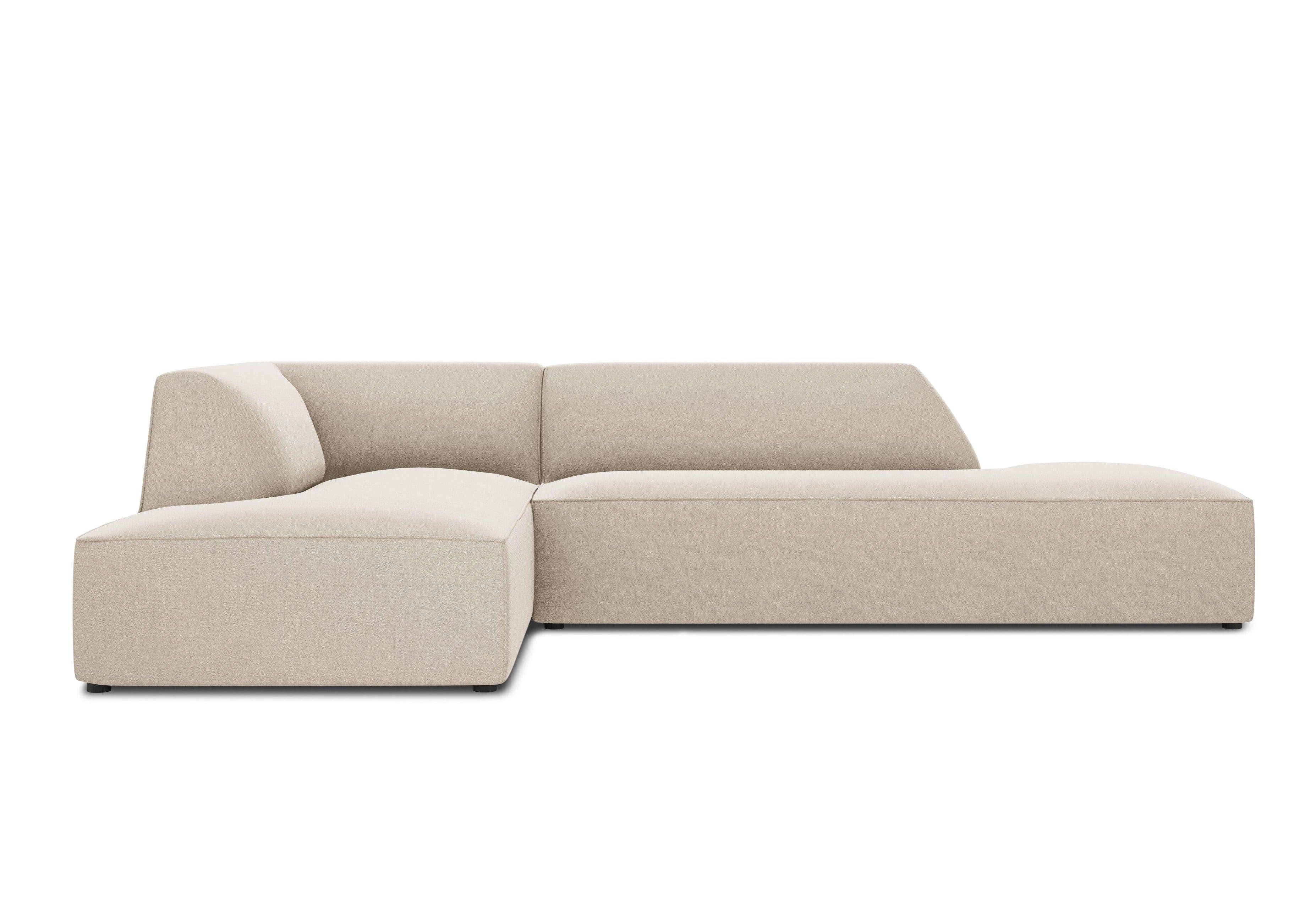 Sofa narożna aksamitna lewostronna RUBY beżowy Micadoni Eye on Design