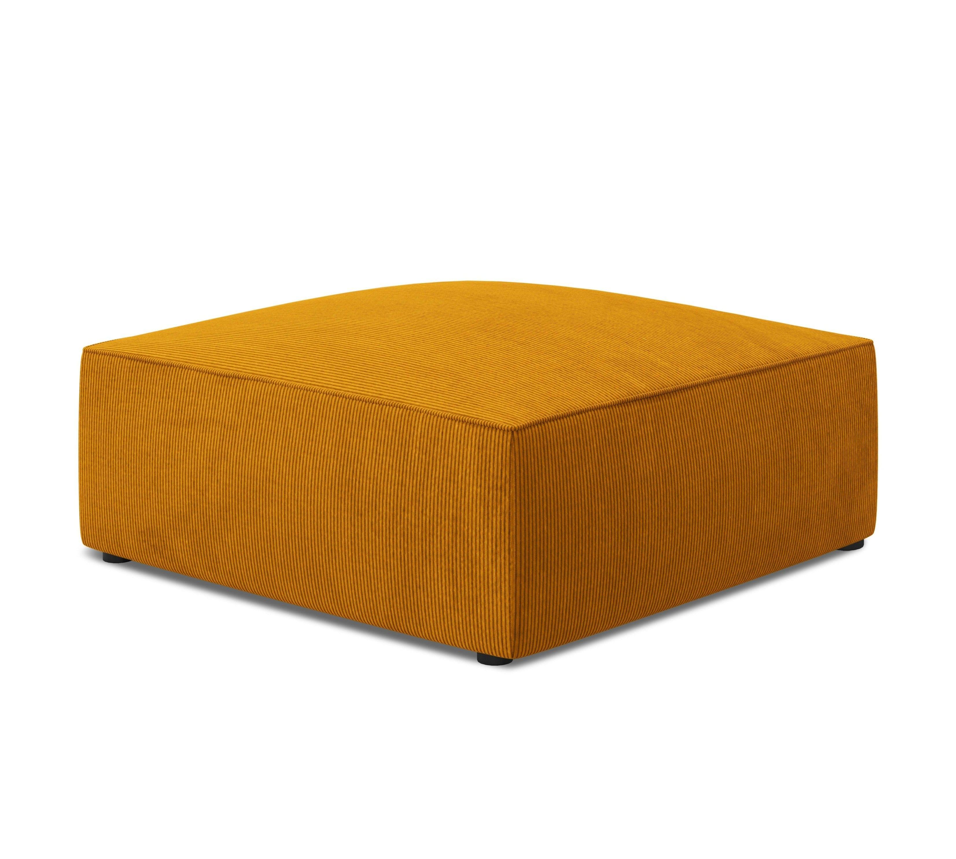 Puf sztruksowy RUBY żółty Micadoni Eye on Design