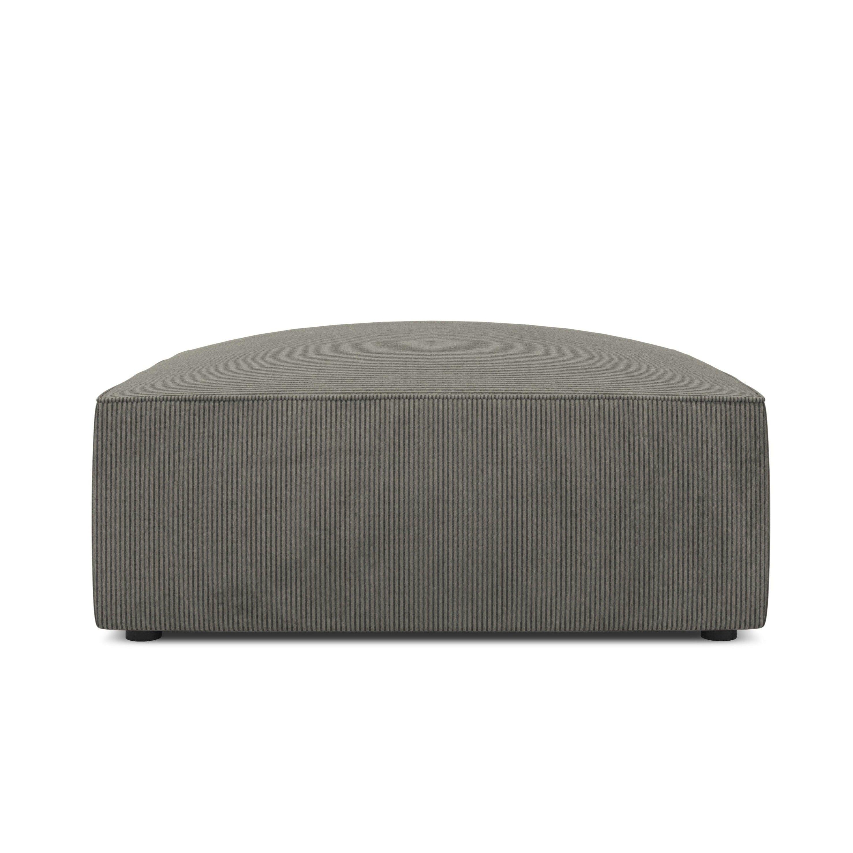 Puf sztruksowy RUBY jasnoszary Micadoni Eye on Design