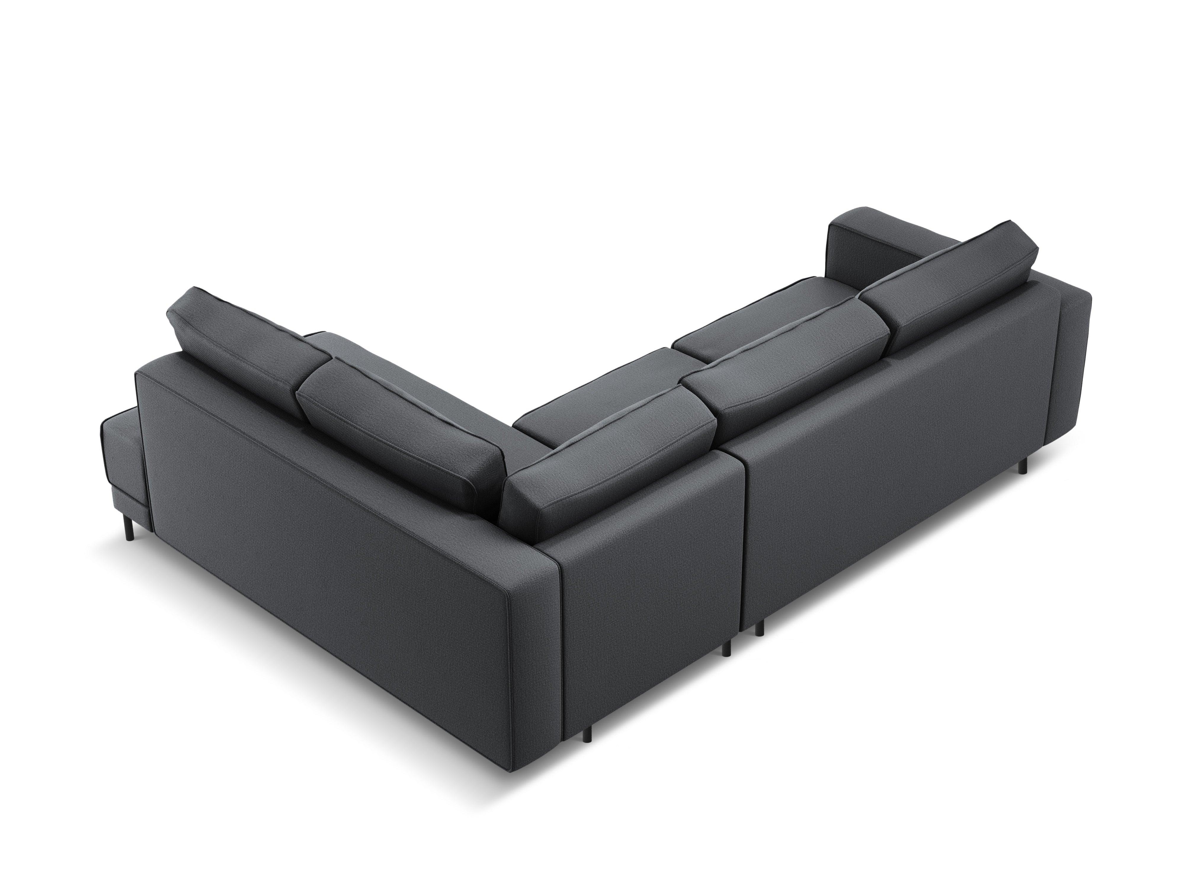 Narożnik prawostronny z funkcją spania CARO ciemnoszary Micadoni Eye on Design