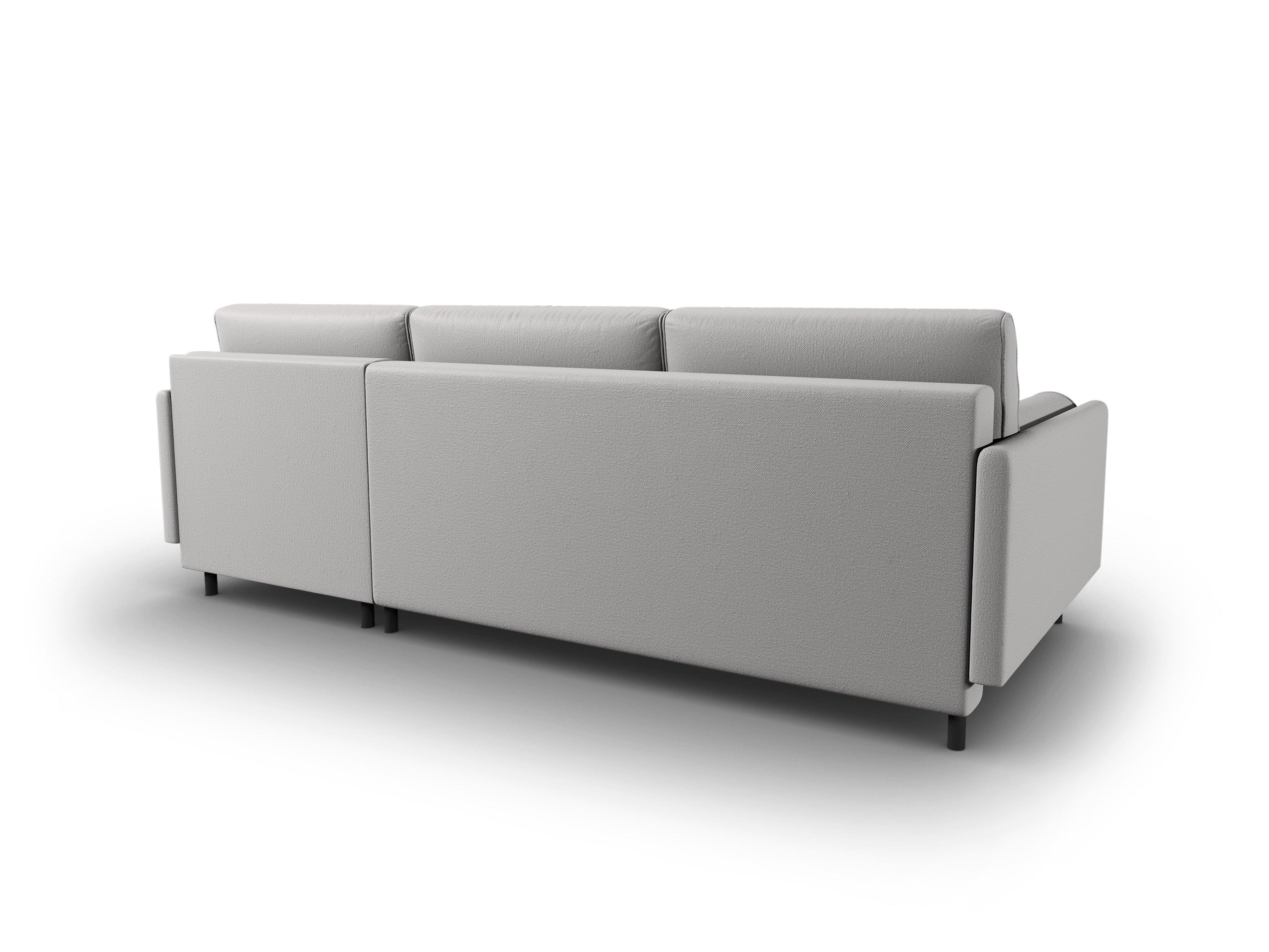 Narożnik prawostronny z funkcją spania SCOTT jasnoszary Micadoni Eye on Design