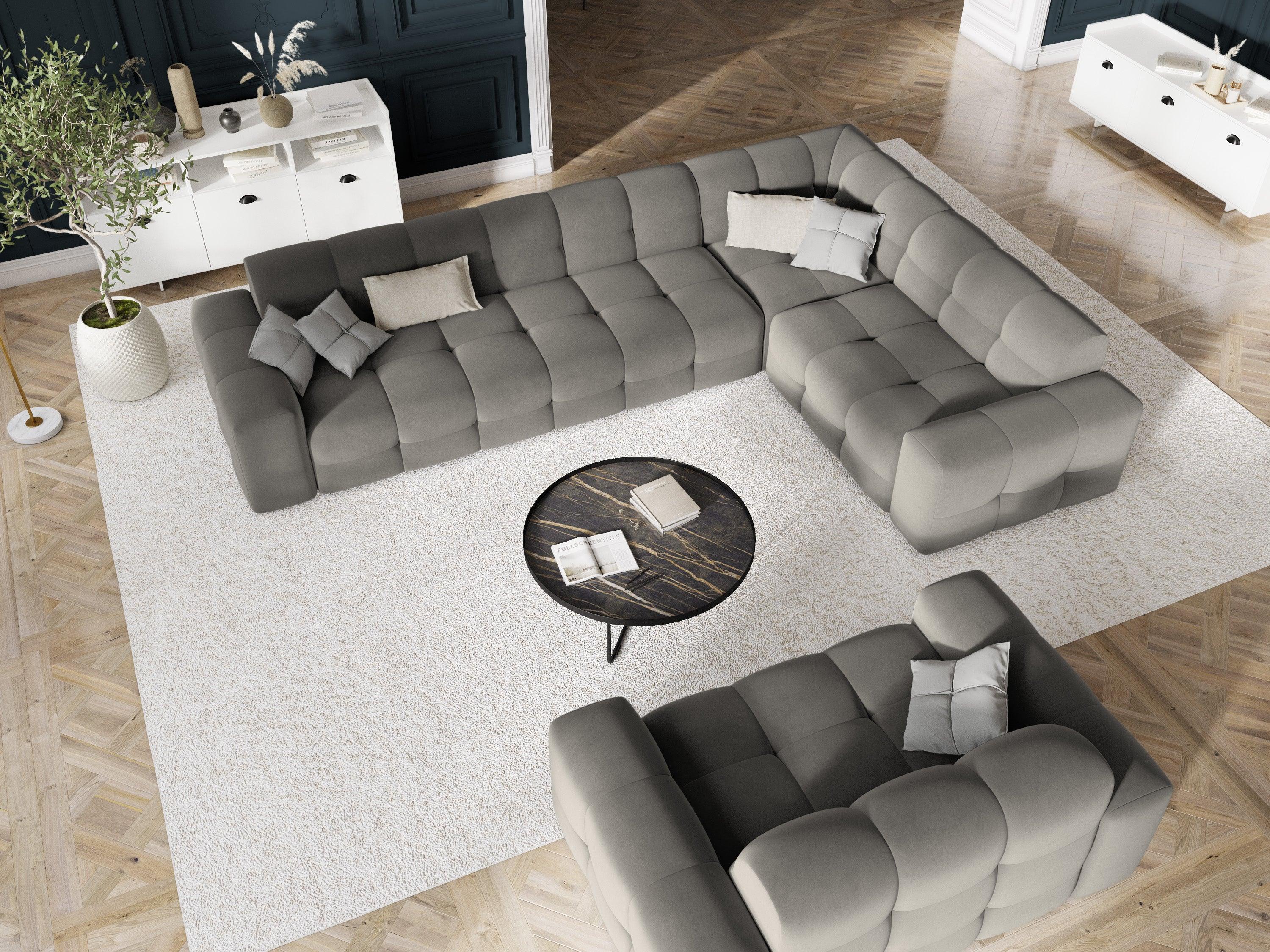 Narożnik prawostronny 6-osobowy KENDAL szary Micadoni Eye on Design