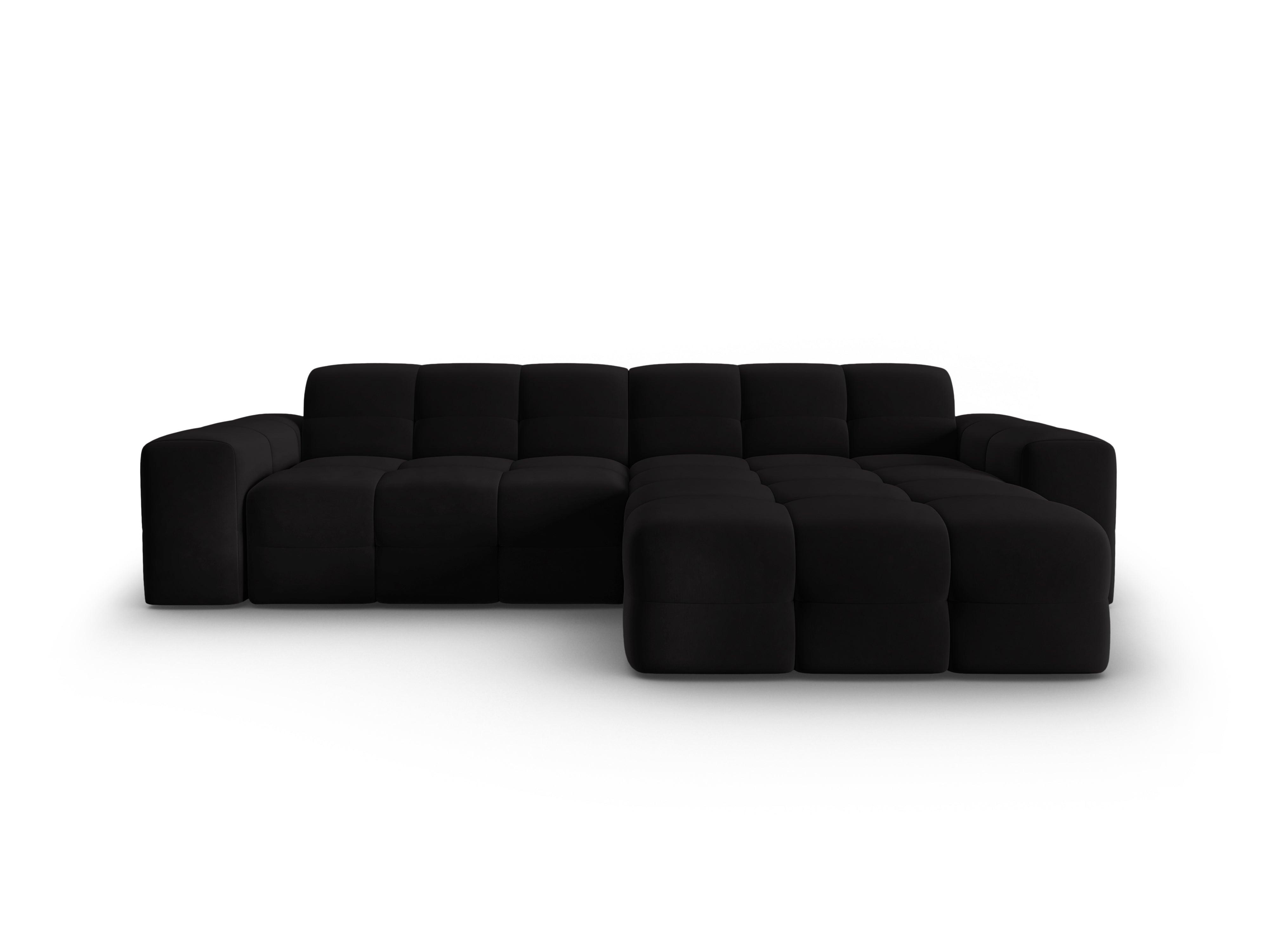 Narożnik prawostronny 4-osobowy KENDAL czarny Micadoni Eye on Design