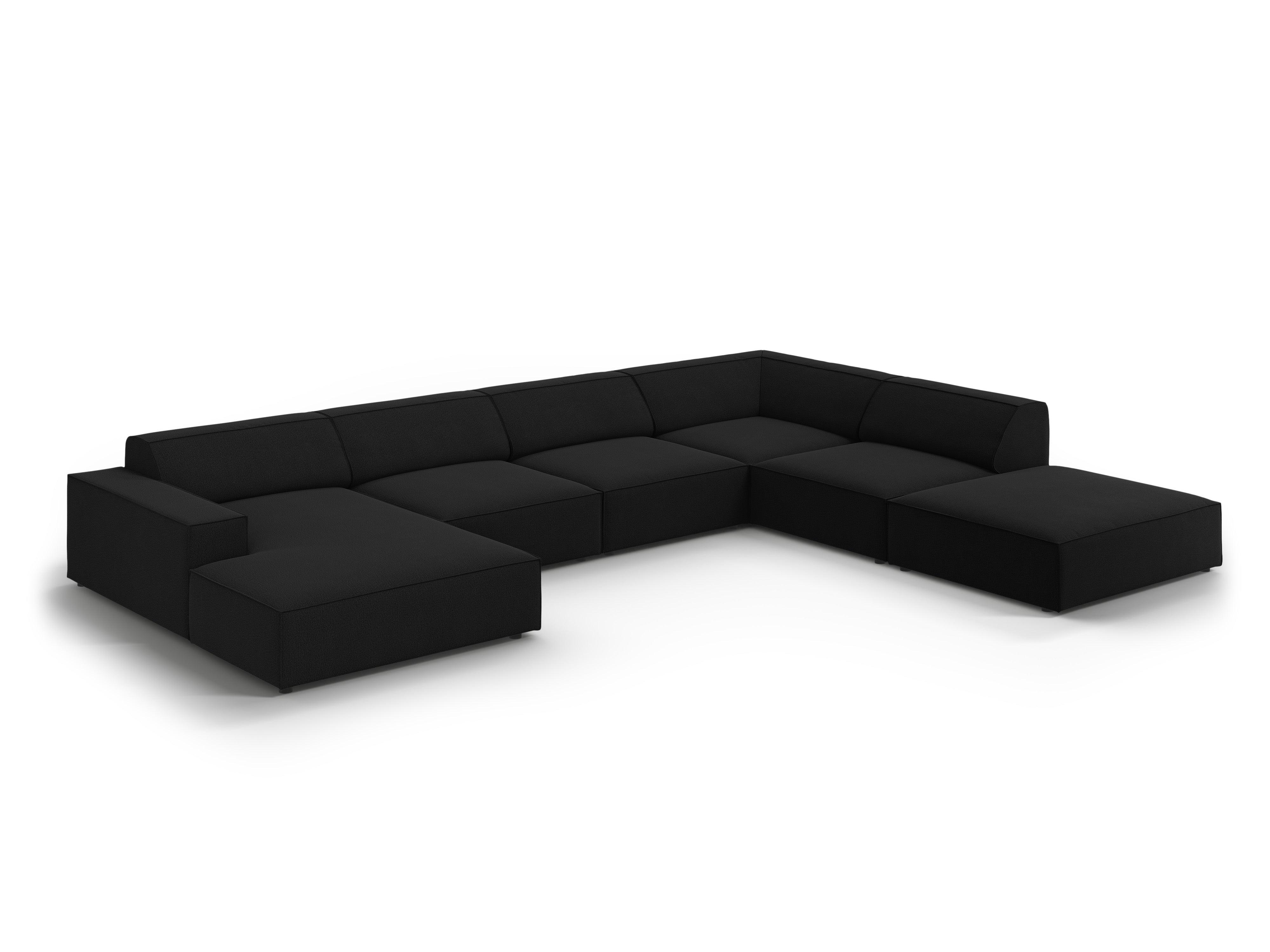 Sofa panoramiczna prawostronna JODIE czarny Micadoni Eye on Design