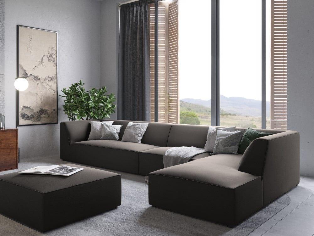 Puf aksamitny RUBY ciemnoszary Micadoni Eye on Design