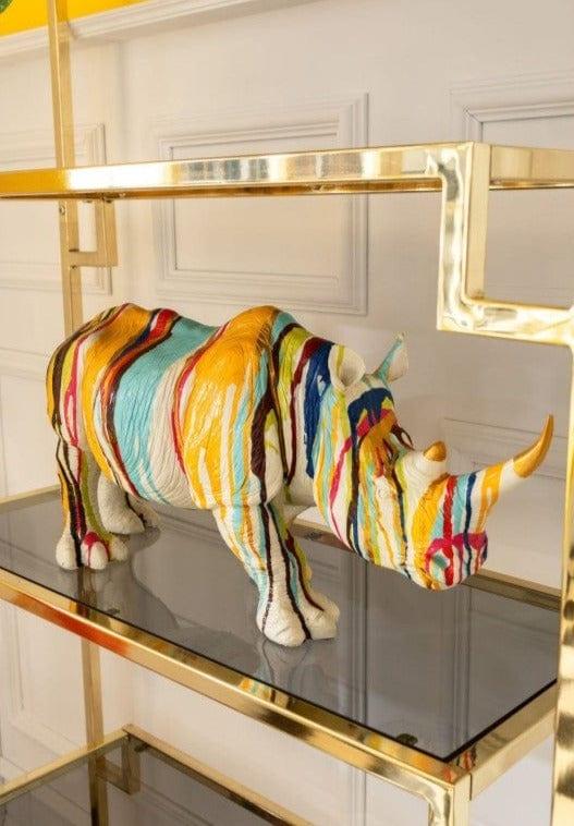 Figurka dekoracyjna RHINOCEROS wielokolorowy Kare Design Eye on Design