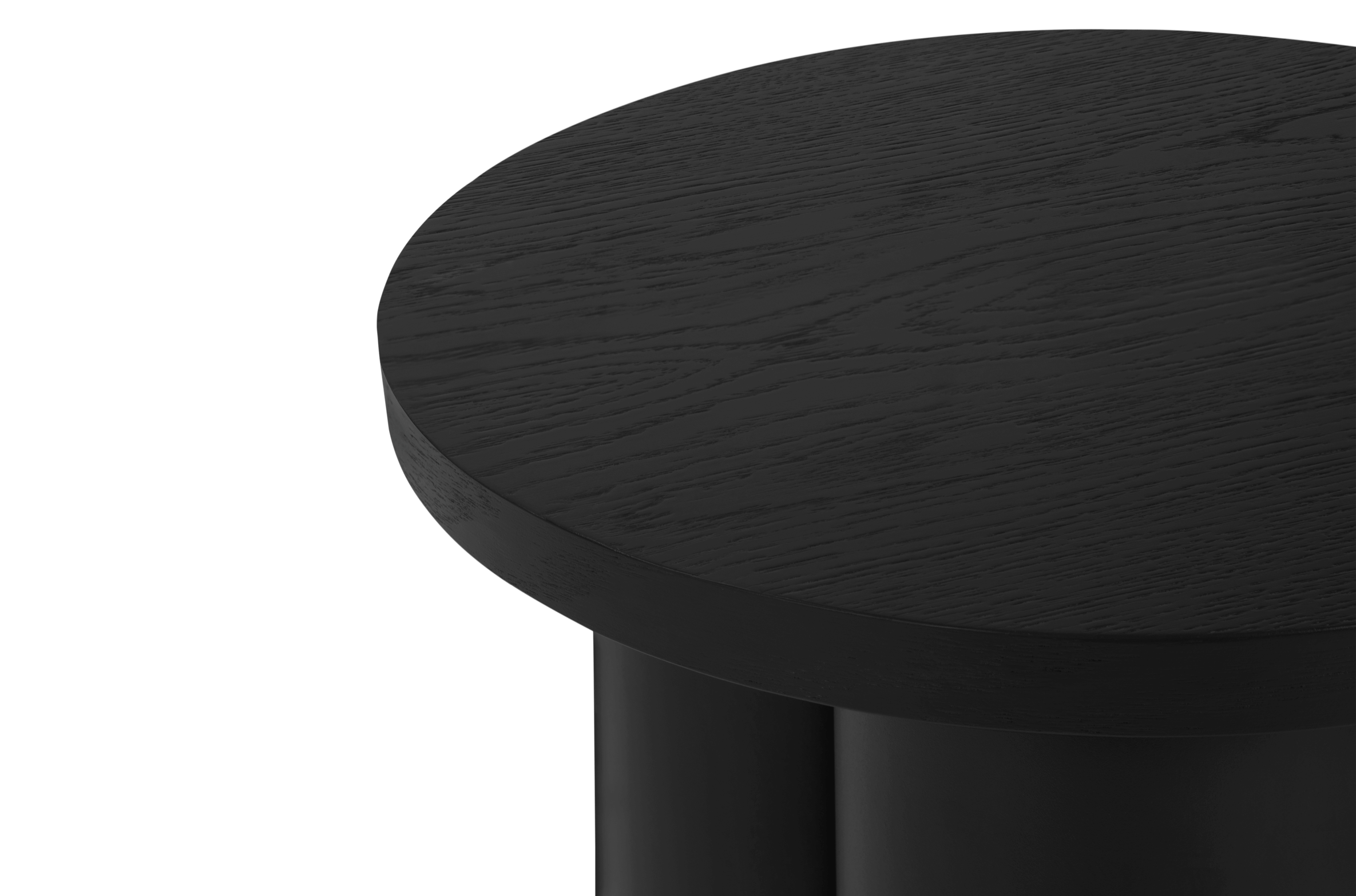 Stołek OLY czarny fornir dębowy – taboret