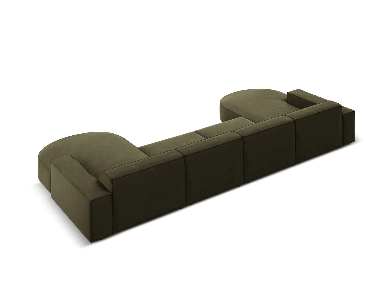 Sofa aksamitna panoramiczna okrągła JODIE zielony Micadoni Eye on Design