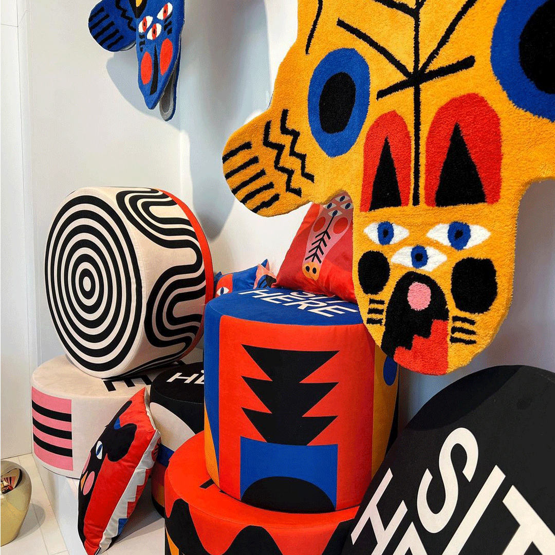 Poduszka dwustronna ITALIAN TIGER Qeeboo Eye on Design