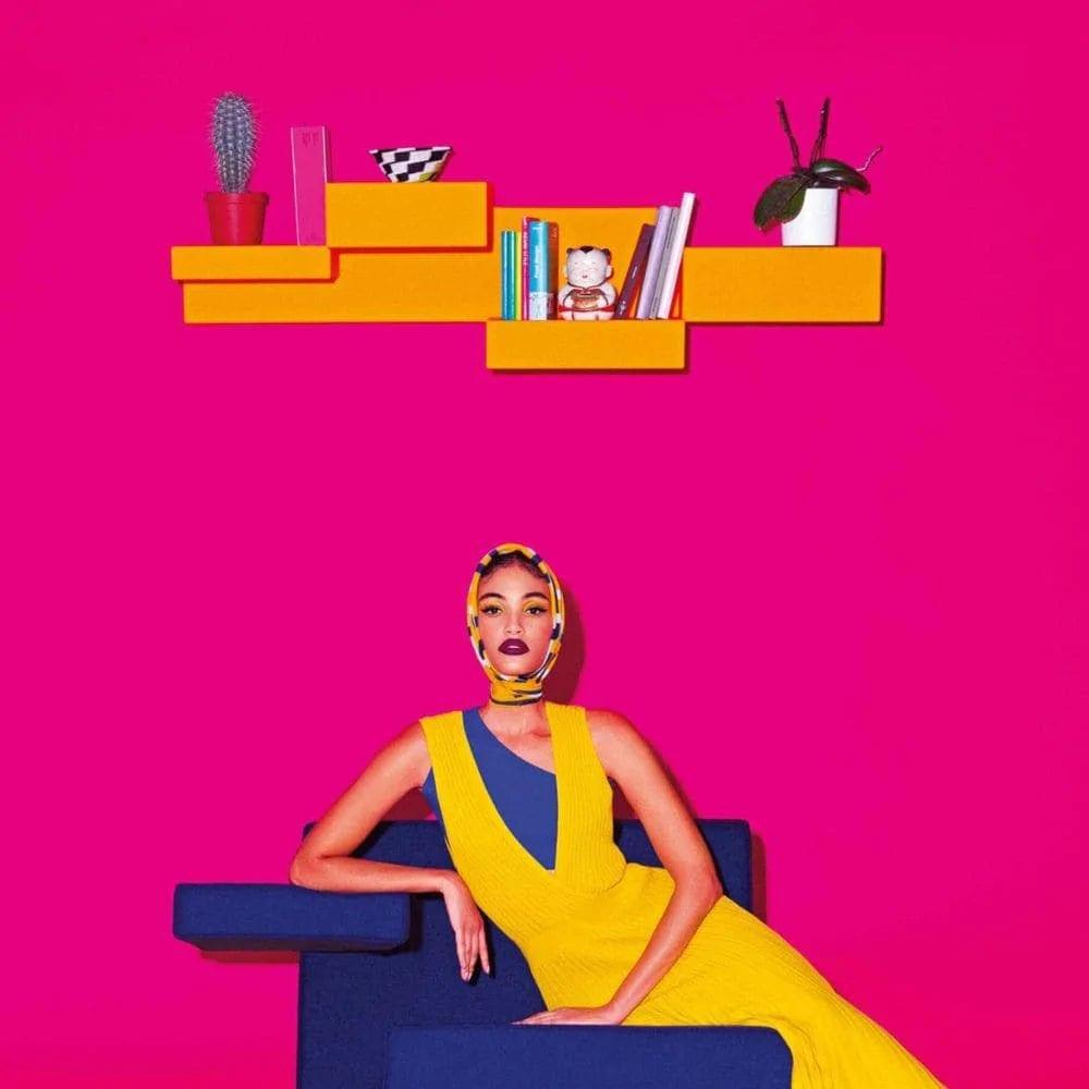 Półka na książki PRIMITIVE MINI różowy Qeeboo Eye on Design