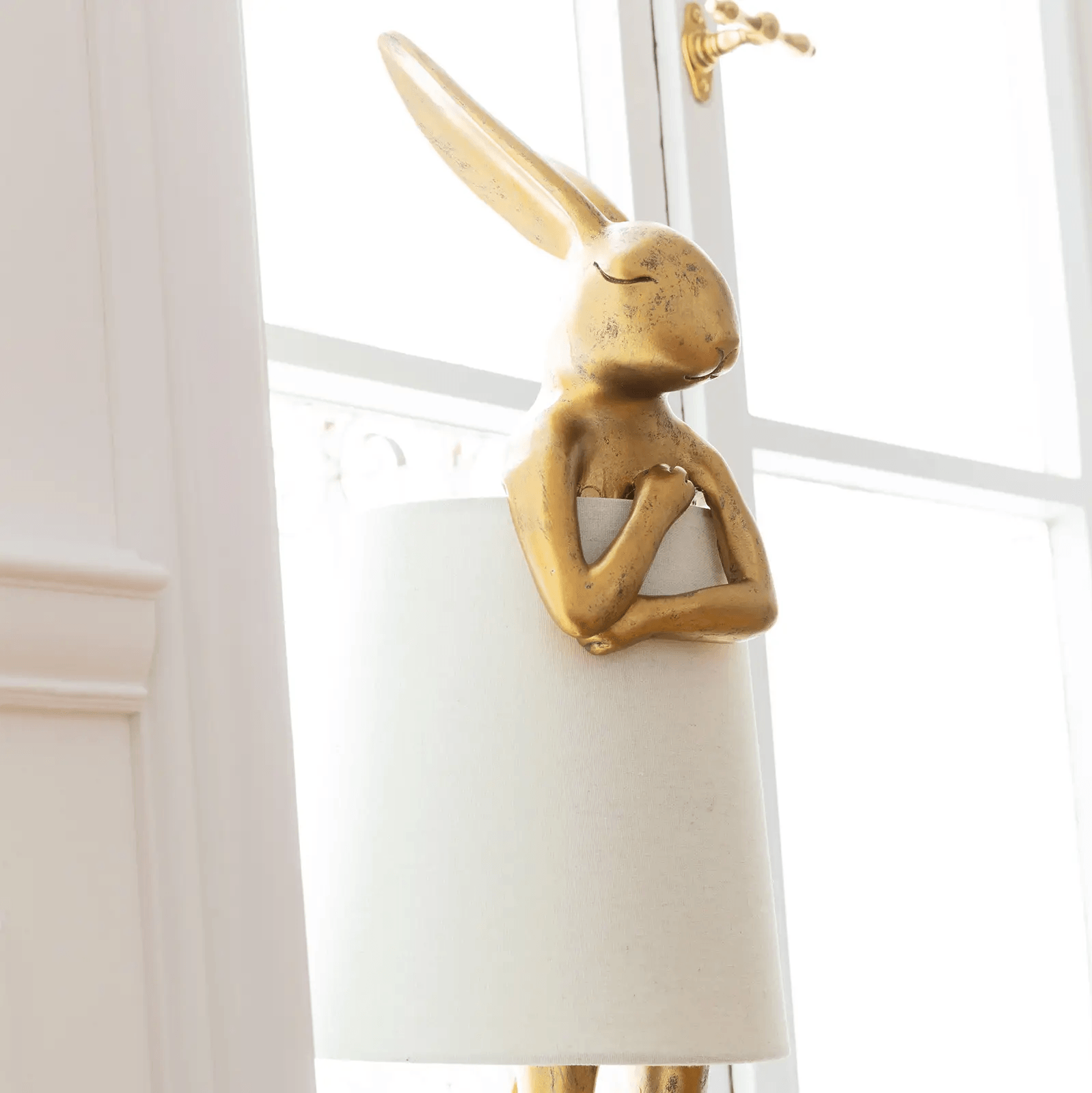Lampa stołowa złota w kształcie królika – Kare Design
