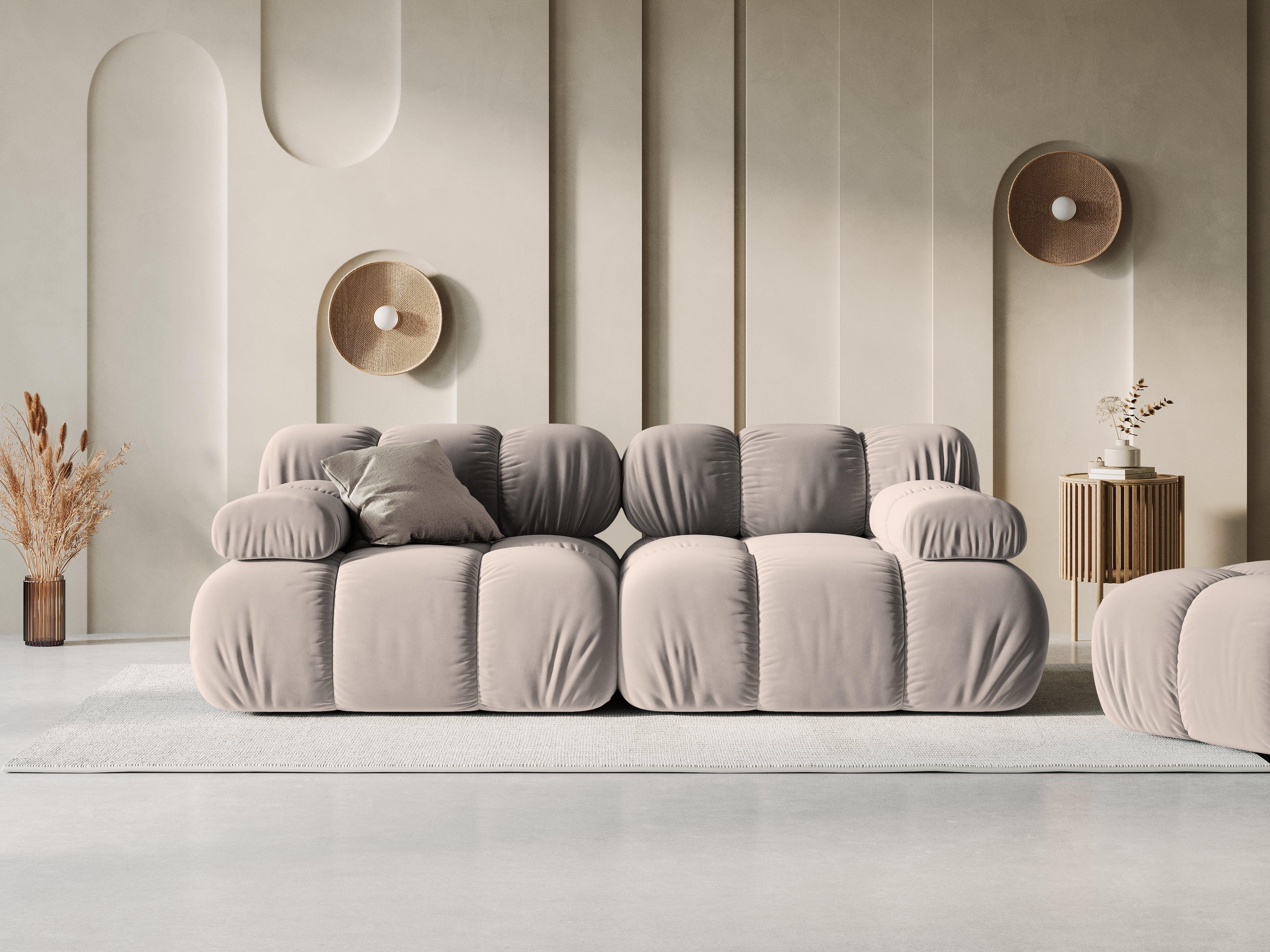 Sofa aksamitna 2-osobowa TROPEA cappuccino Milo Casa Eye on Design