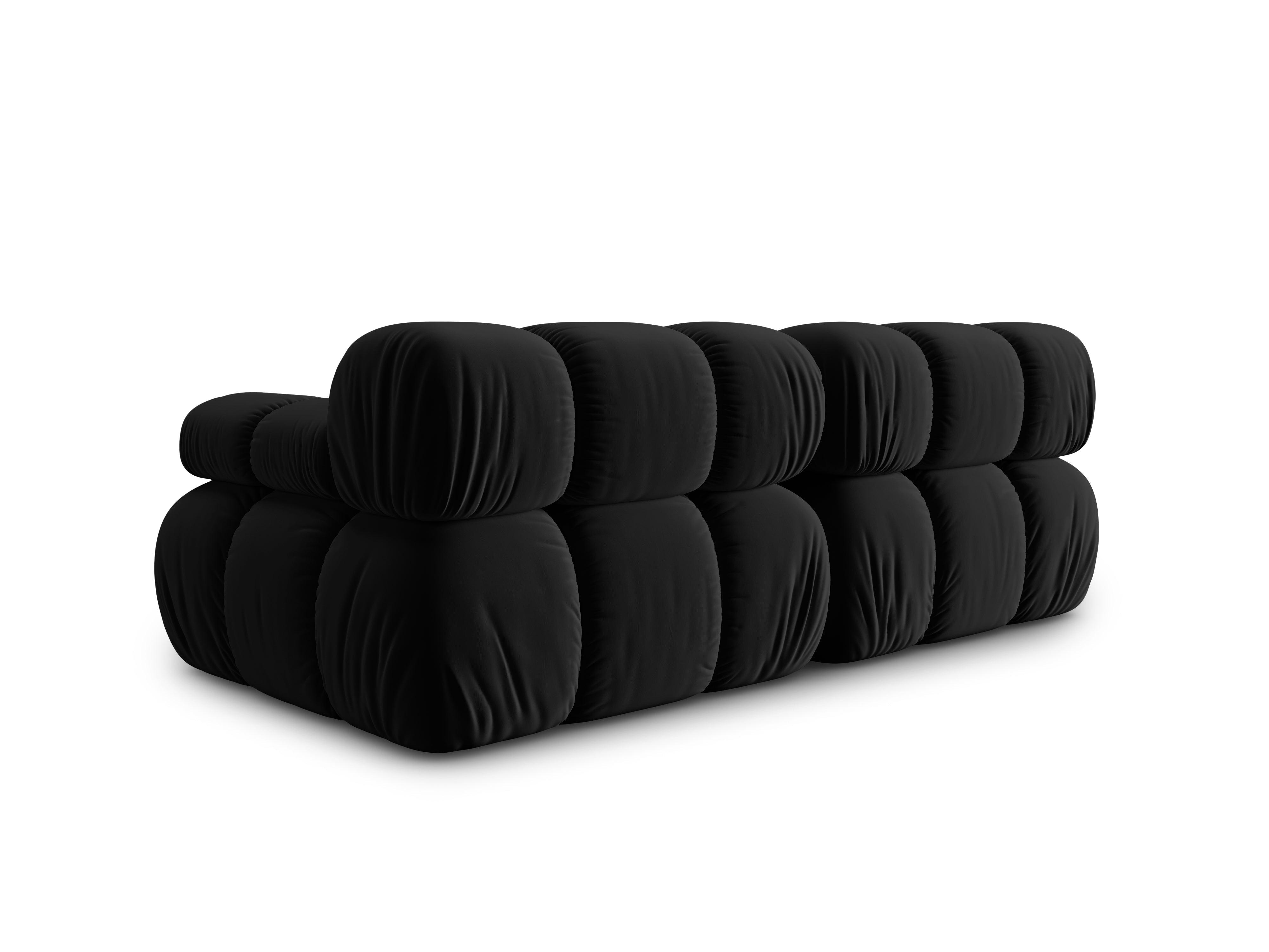 Sofa aksamitna 2-osobowa TROPEA czarny Milo Casa Eye on Design
