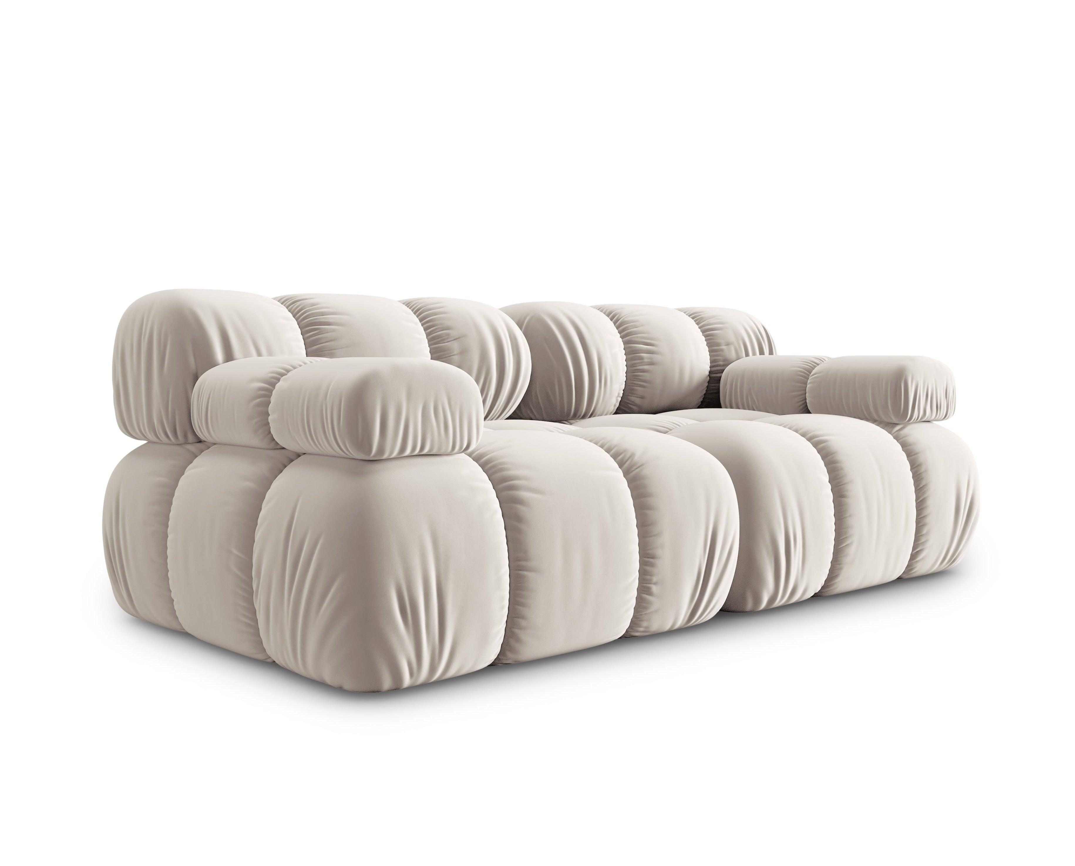 Sofa aksamitna 2-osobowa TROPEA jasnobeżowy Milo Casa Eye on Design