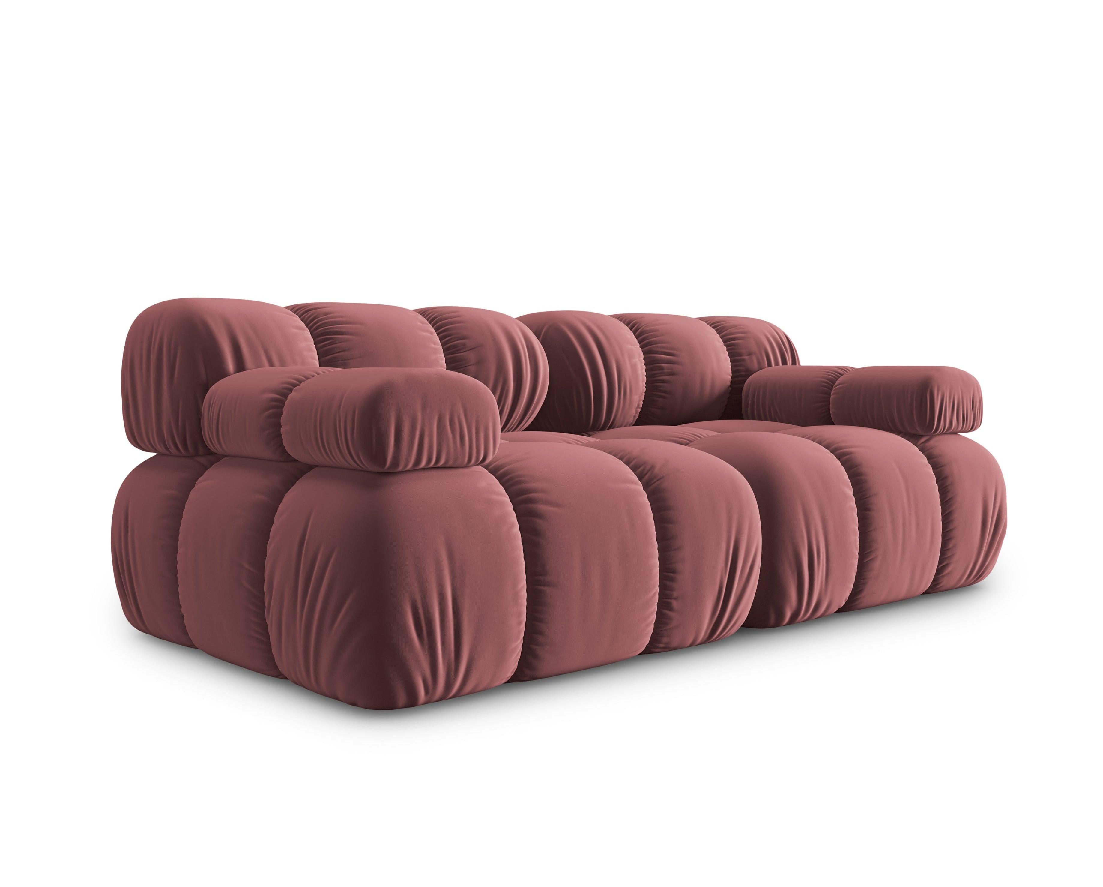 Sofa aksamitna 2-osobowa TROPEA różowy Milo Casa Eye on Design