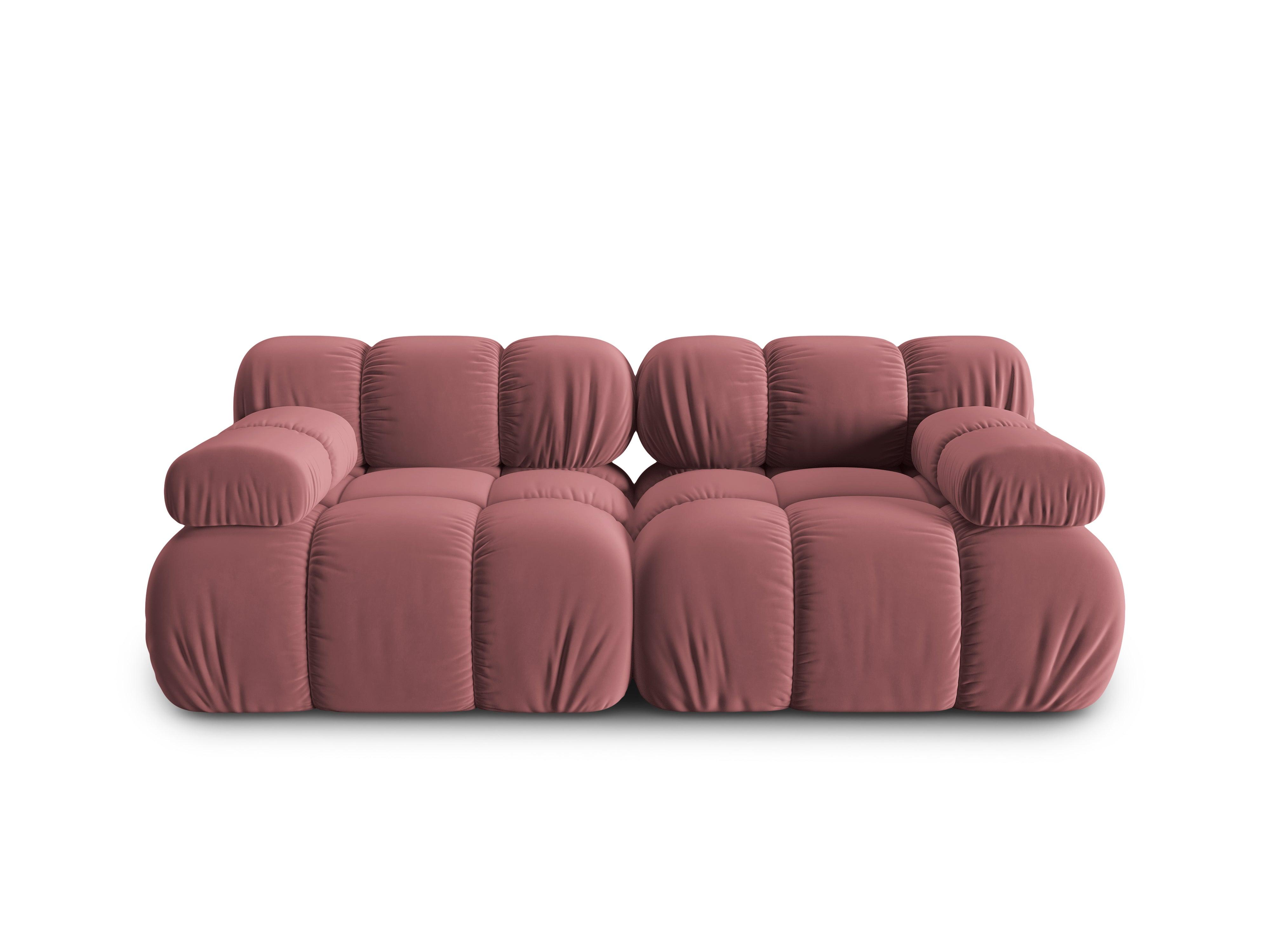 Sofa aksamitna 2-osobowa TROPEA różowy Milo Casa Eye on Design