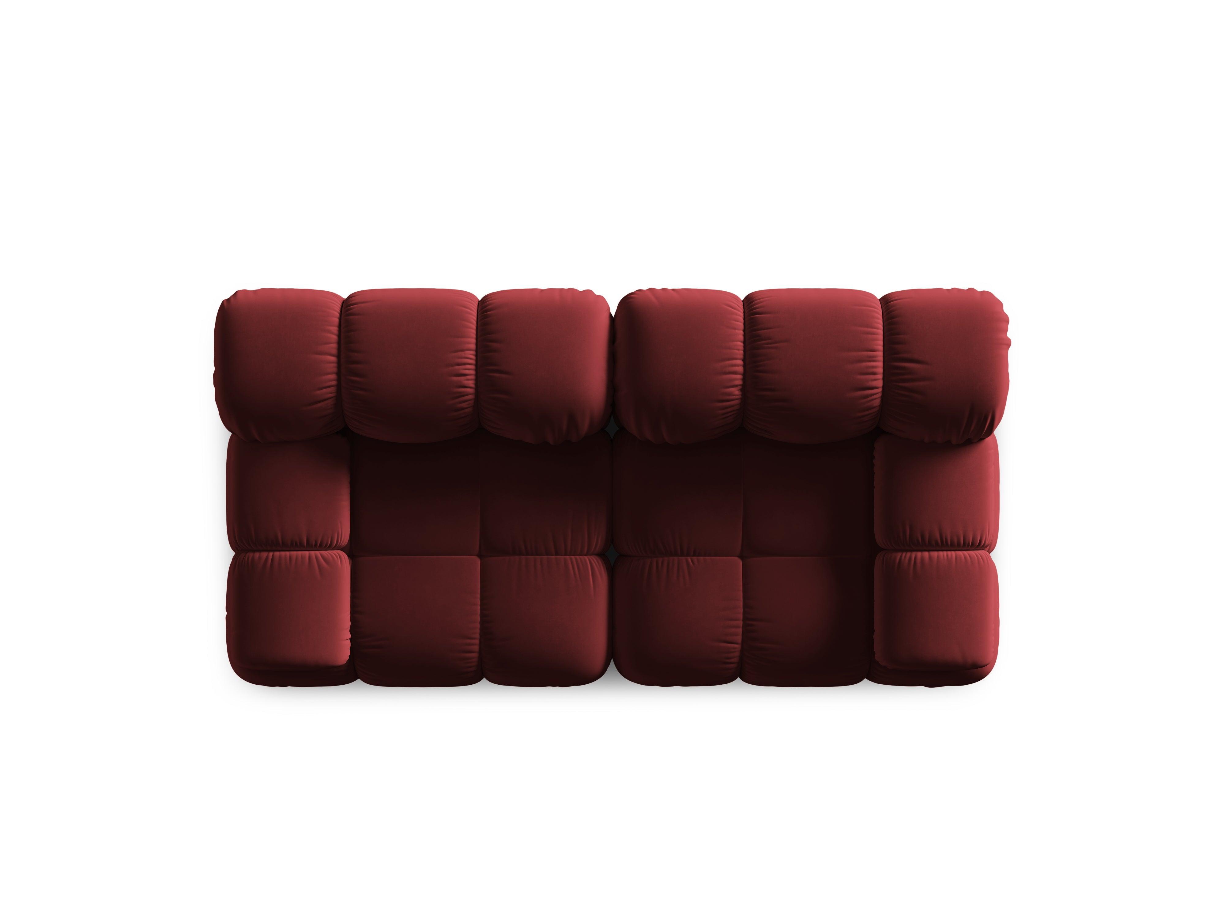 Sofa aksamitna 2-osobowa TROPEA rubinowy Milo Casa Eye on Design