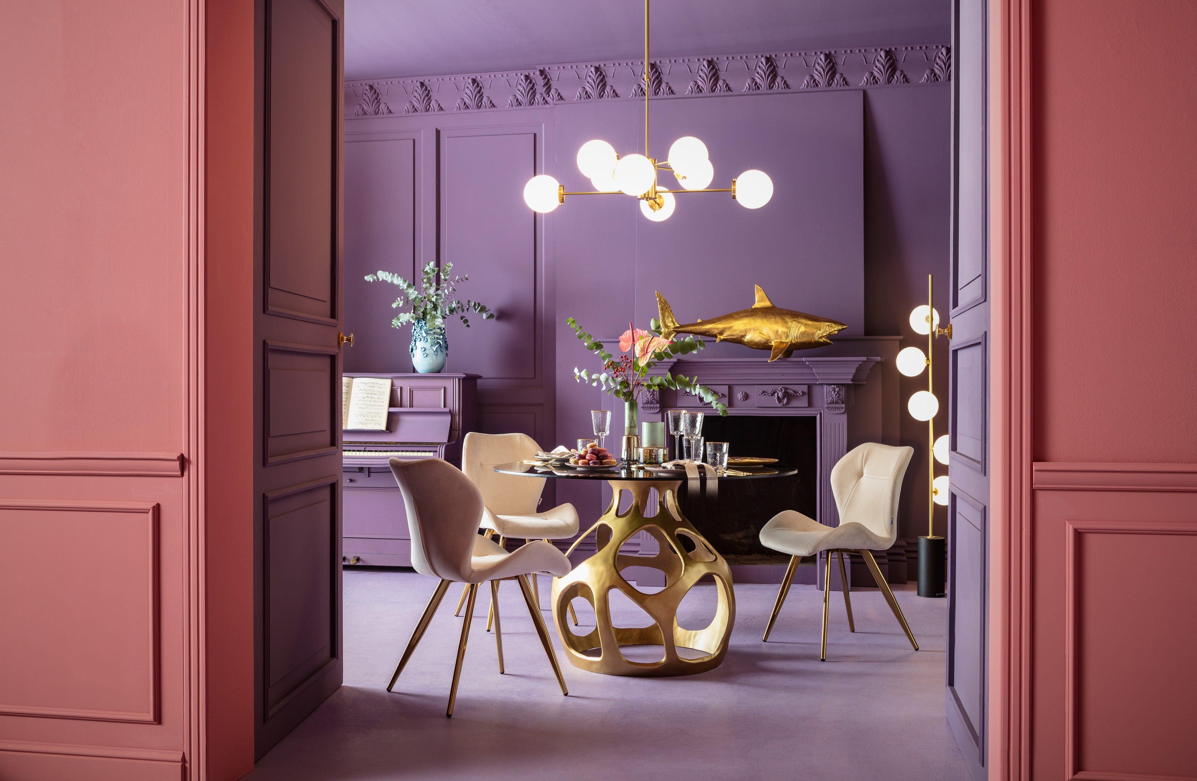 Stół okrągły VOLCANO złoty Kare Design Eye on Design