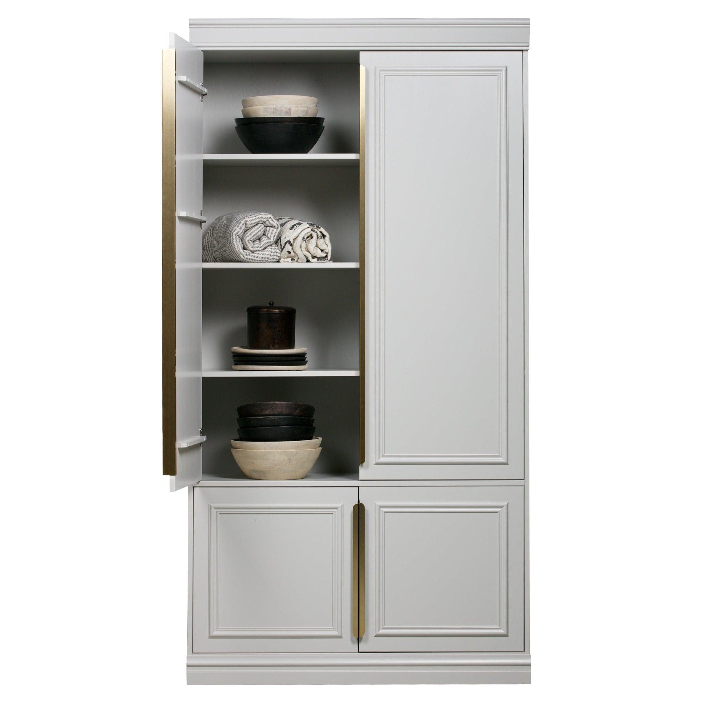 Szafa ORGANIZE jasnoszary z antycznym złotem Be Pure Eye on Design