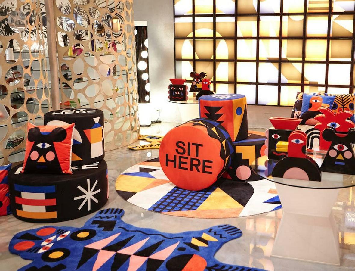 Wazon RED PALM czerwony Qeeboo Eye on Design