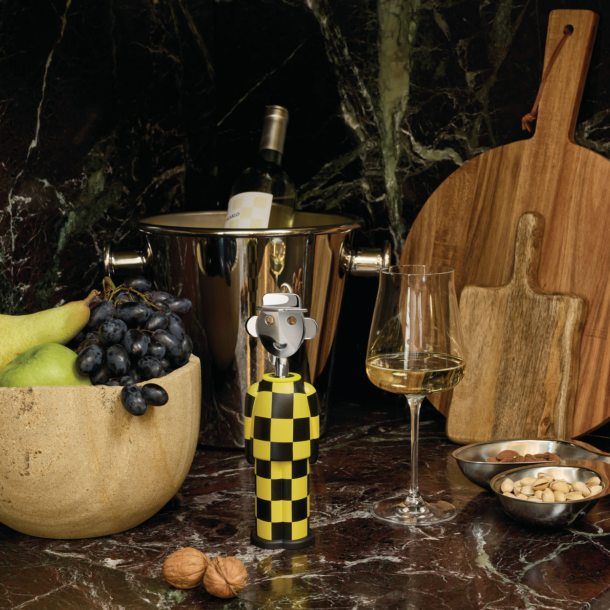 Korkociąg skrzydłowy ALESSANDRO M. - GIALLO E NERO żółty z czarnym