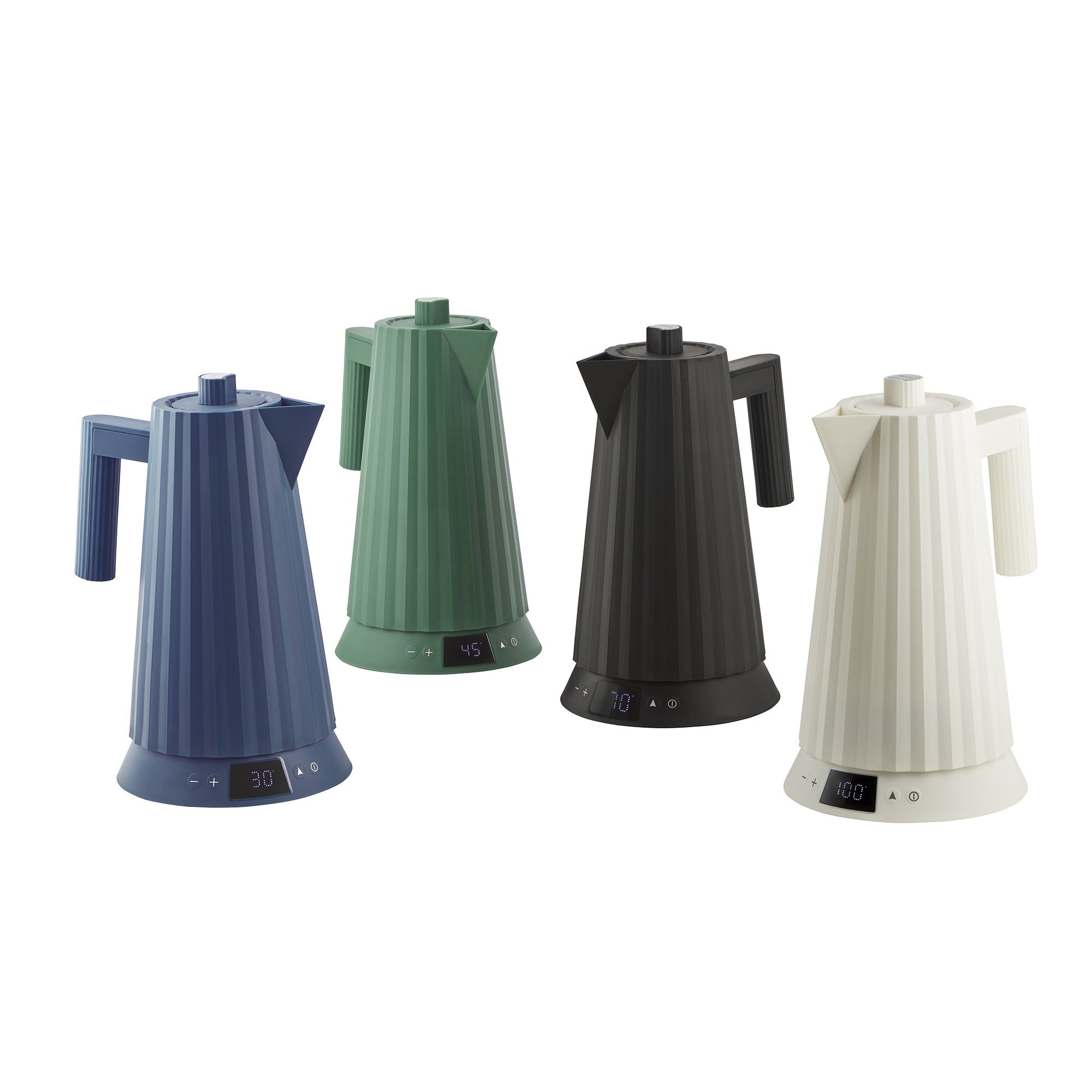 Elektrischer Wasserkocher mit Temperaturregelung PLISSÉ blau