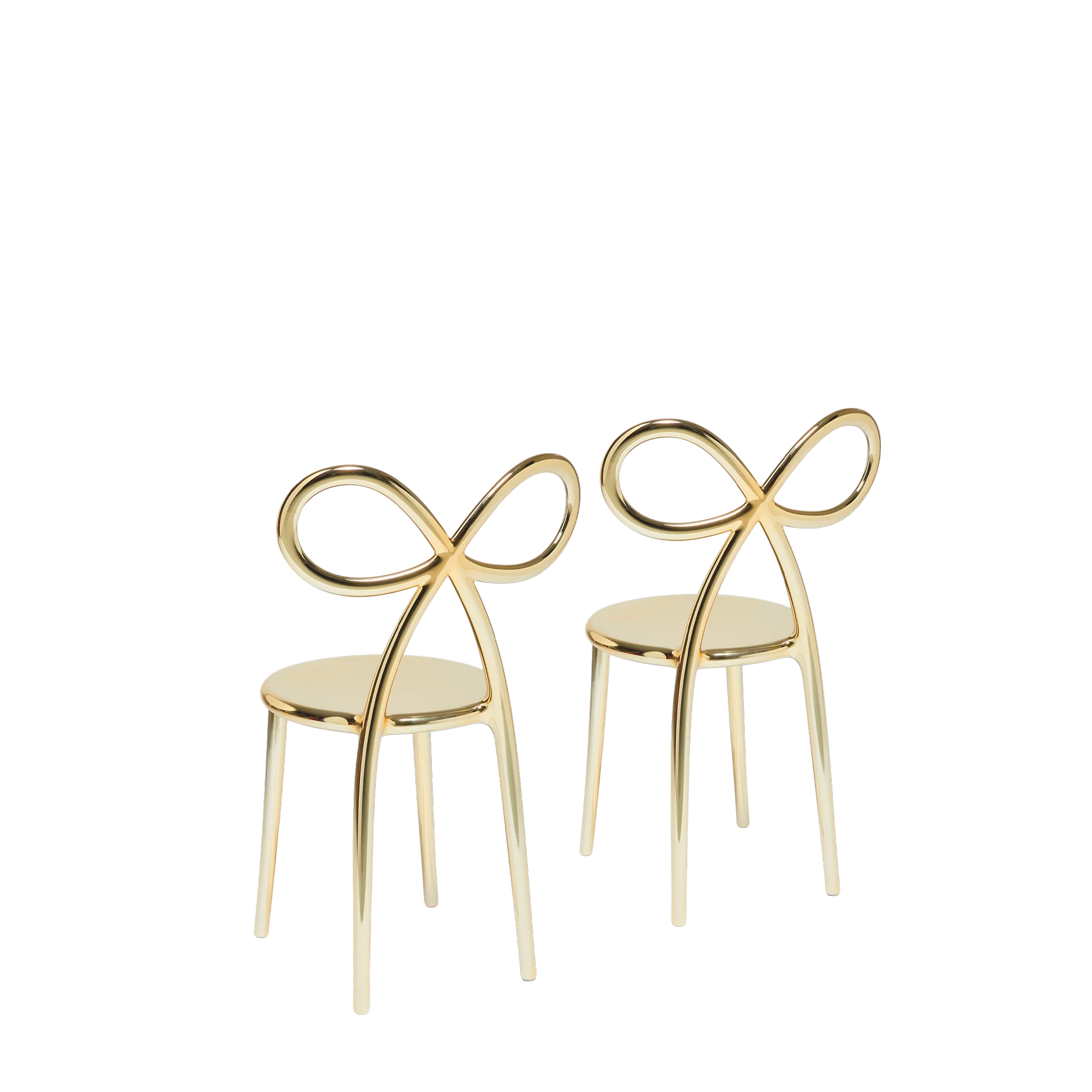 Set van 2 RIBBON stoelen goud