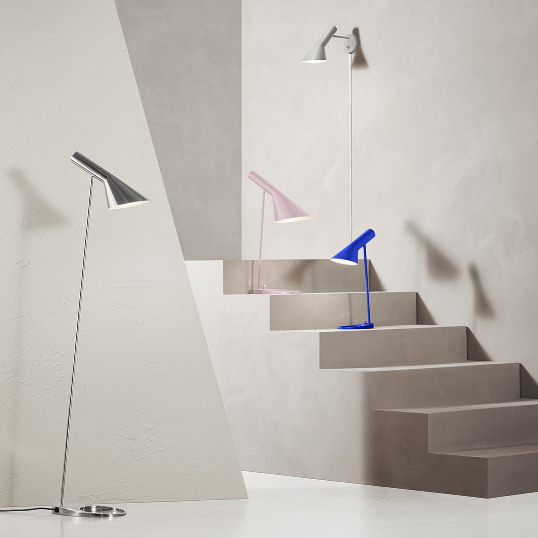 AJ Floor Lamp Polished Stainless Steel