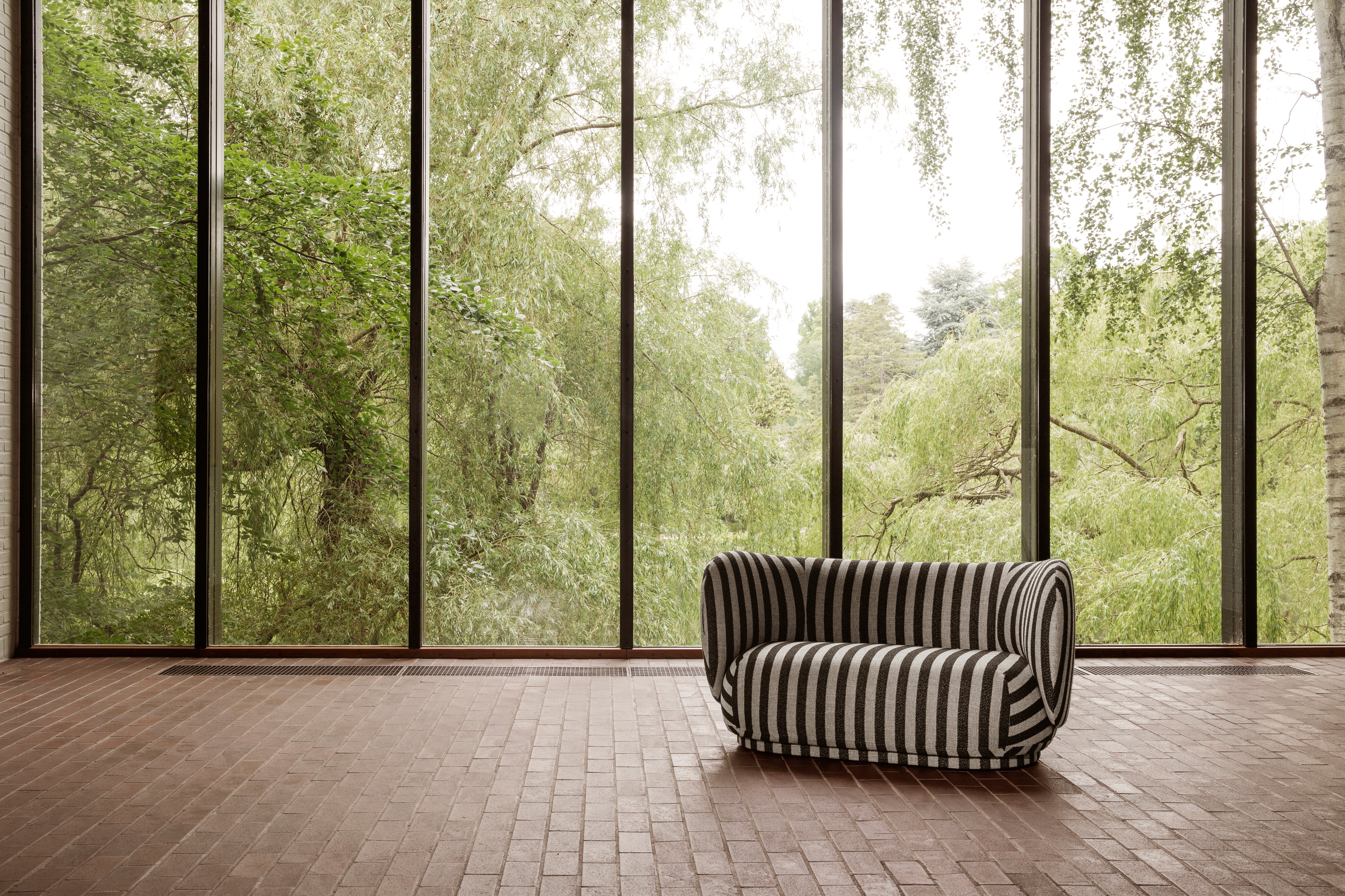 Rico Louisiana Schwarz -Weiß -Sofa