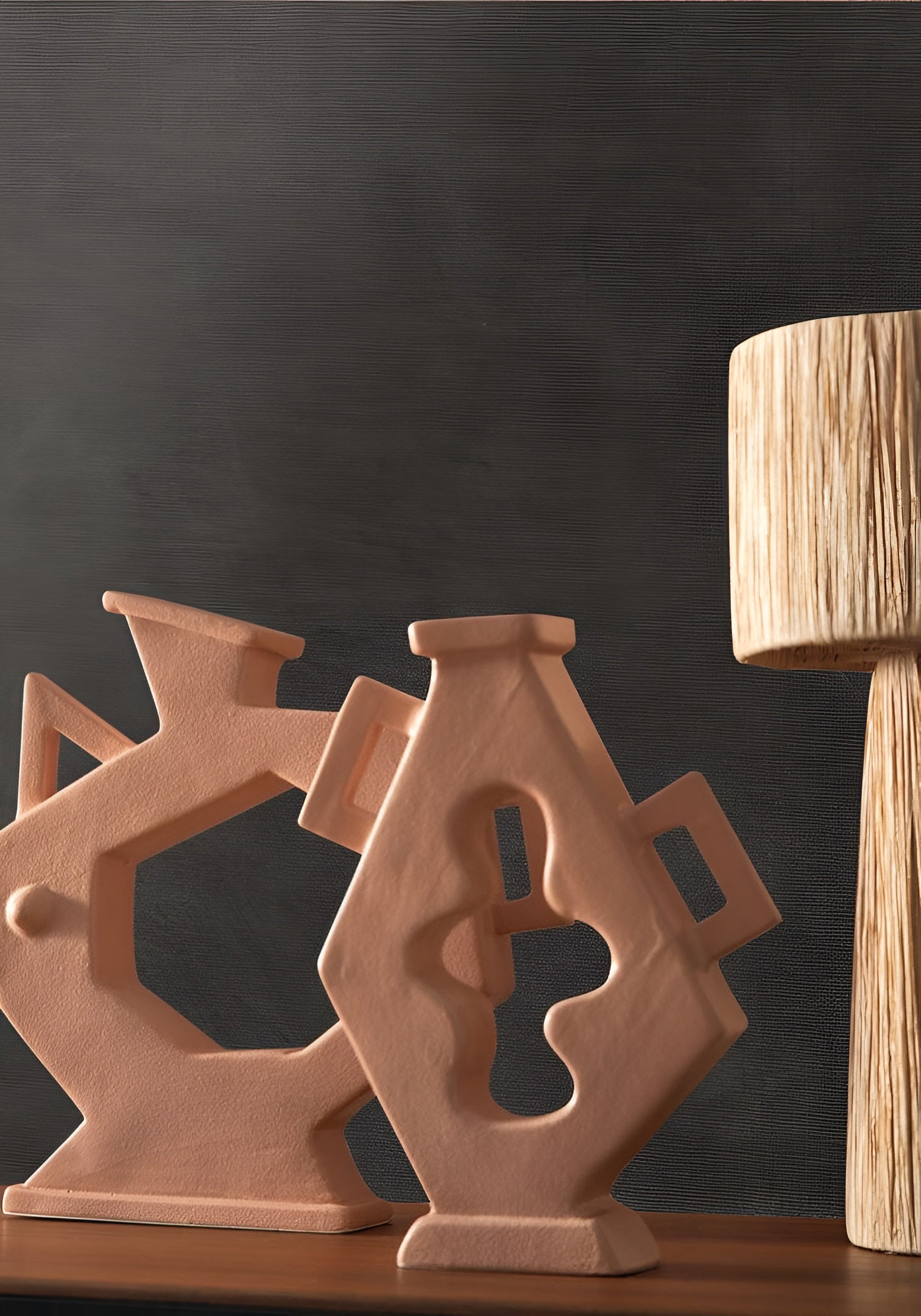 Structural wallpaper imitating canvas ARGILE - NOIR black