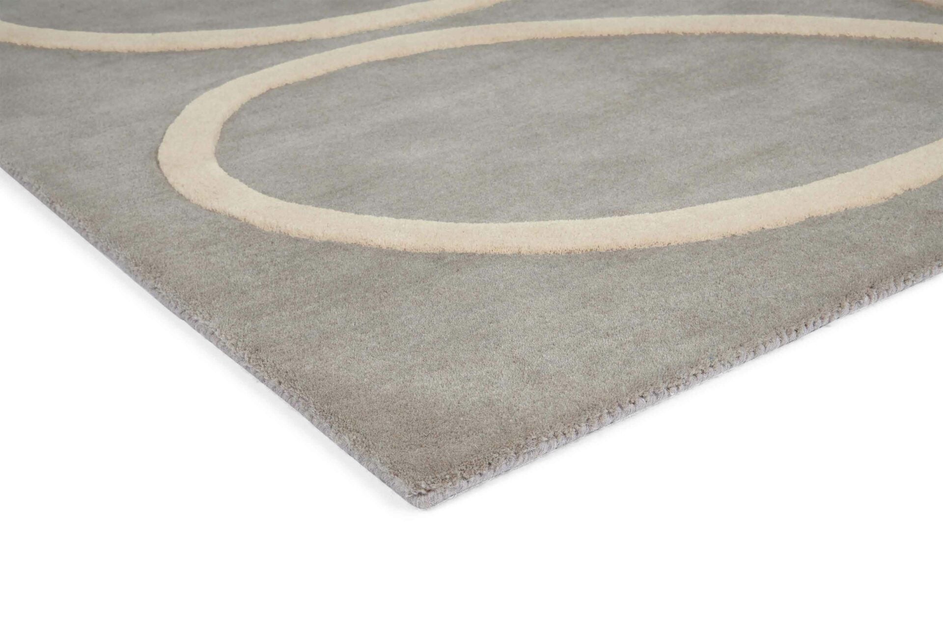 GIANT LINEAR STEM Gray with Beige Rug