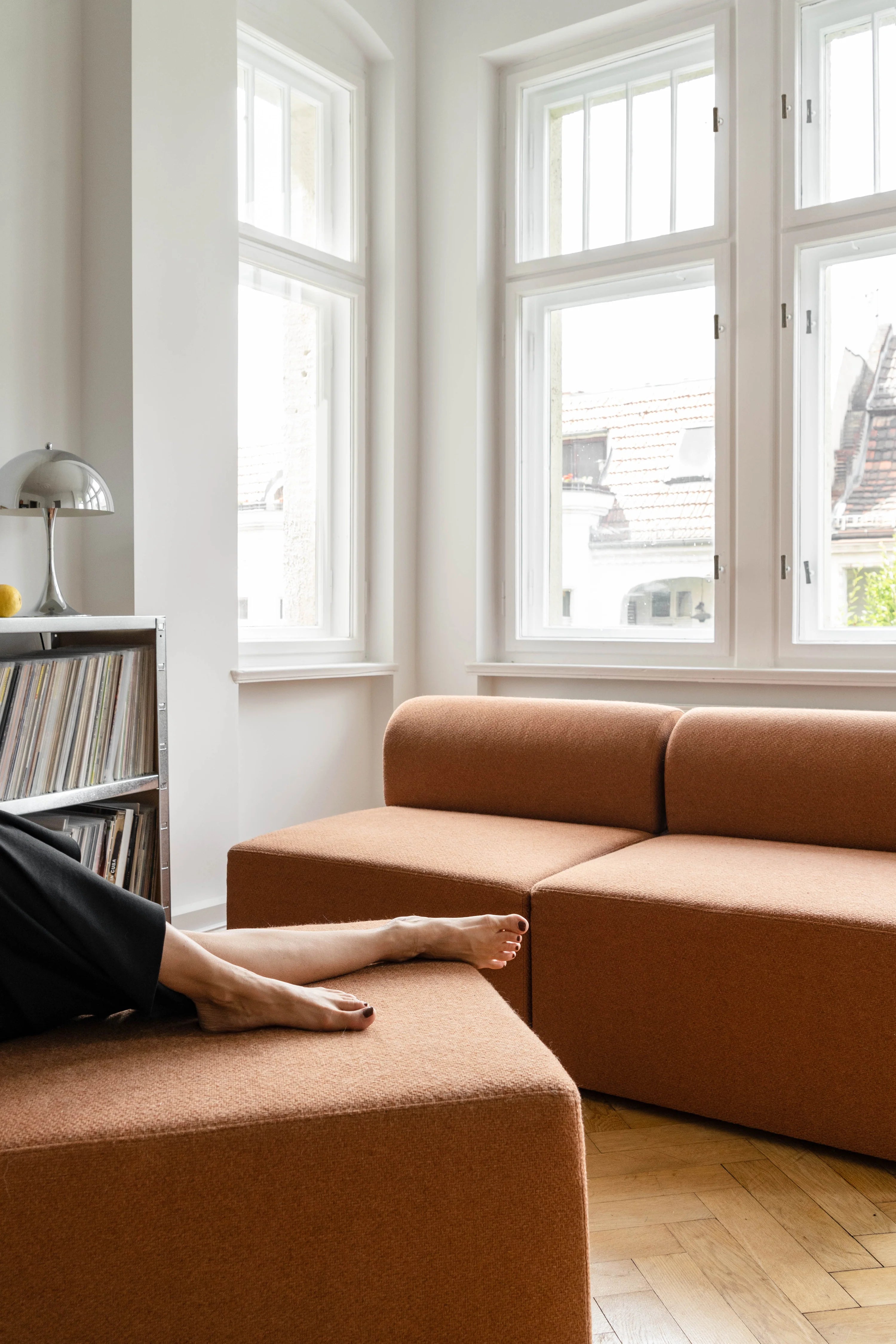 Sofa 2-zits TORI bruin bouclé