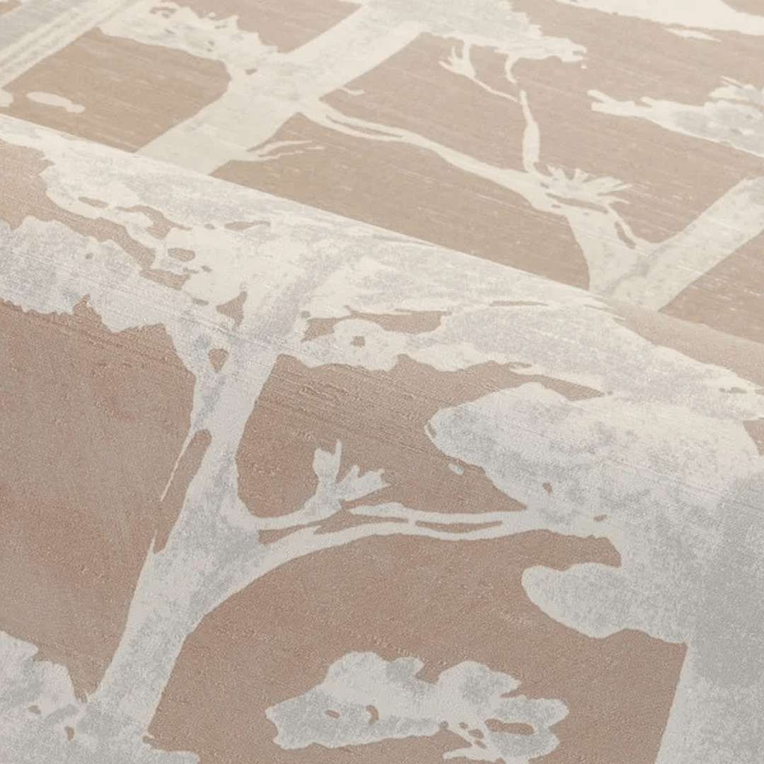 Strukturierte Tapete mit orientalischem Pflanzenmotiv AME - LATTE/IVOIRE kaffee-beige